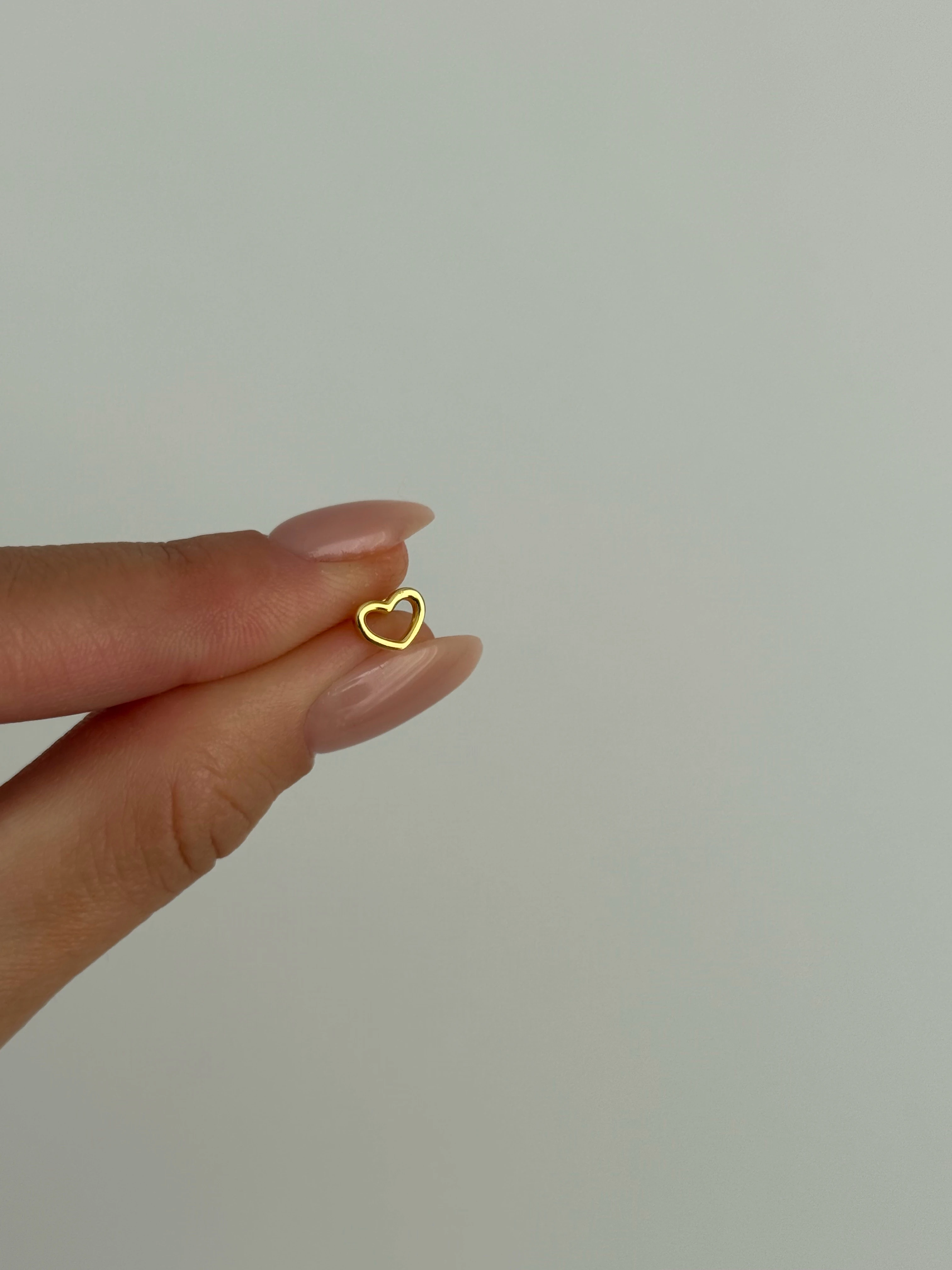 925 Gümüş Kalp Piercing 