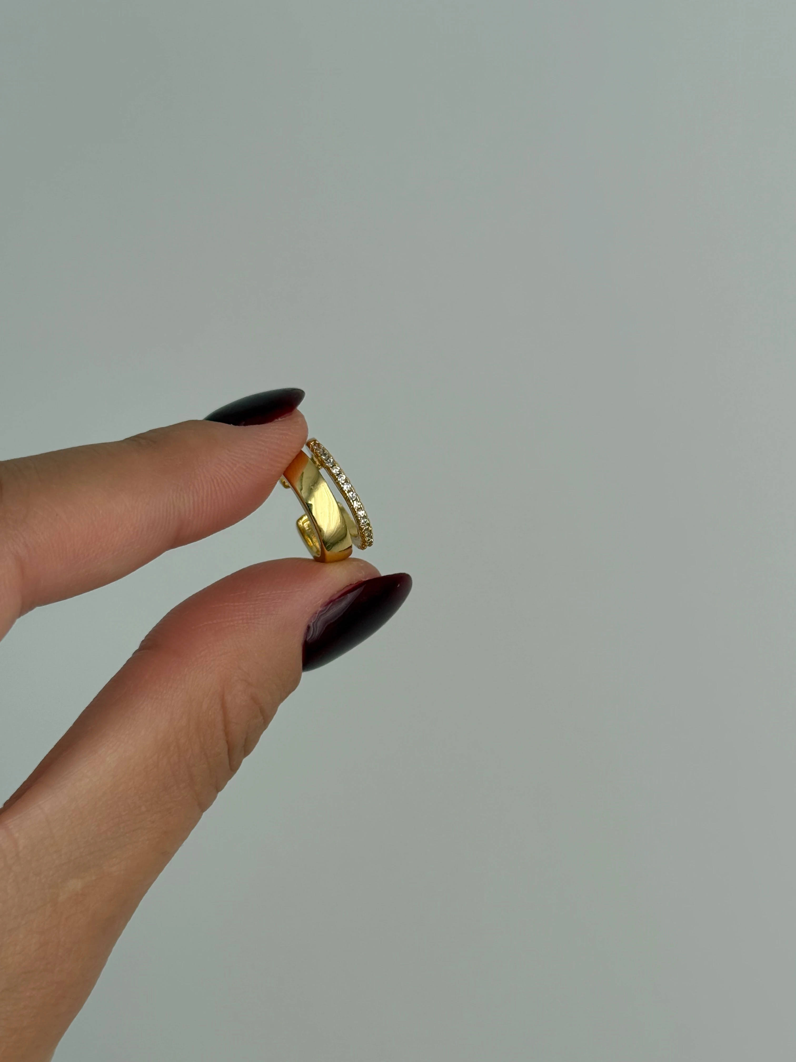 Basic Taş Detaylı Earcuff | tek