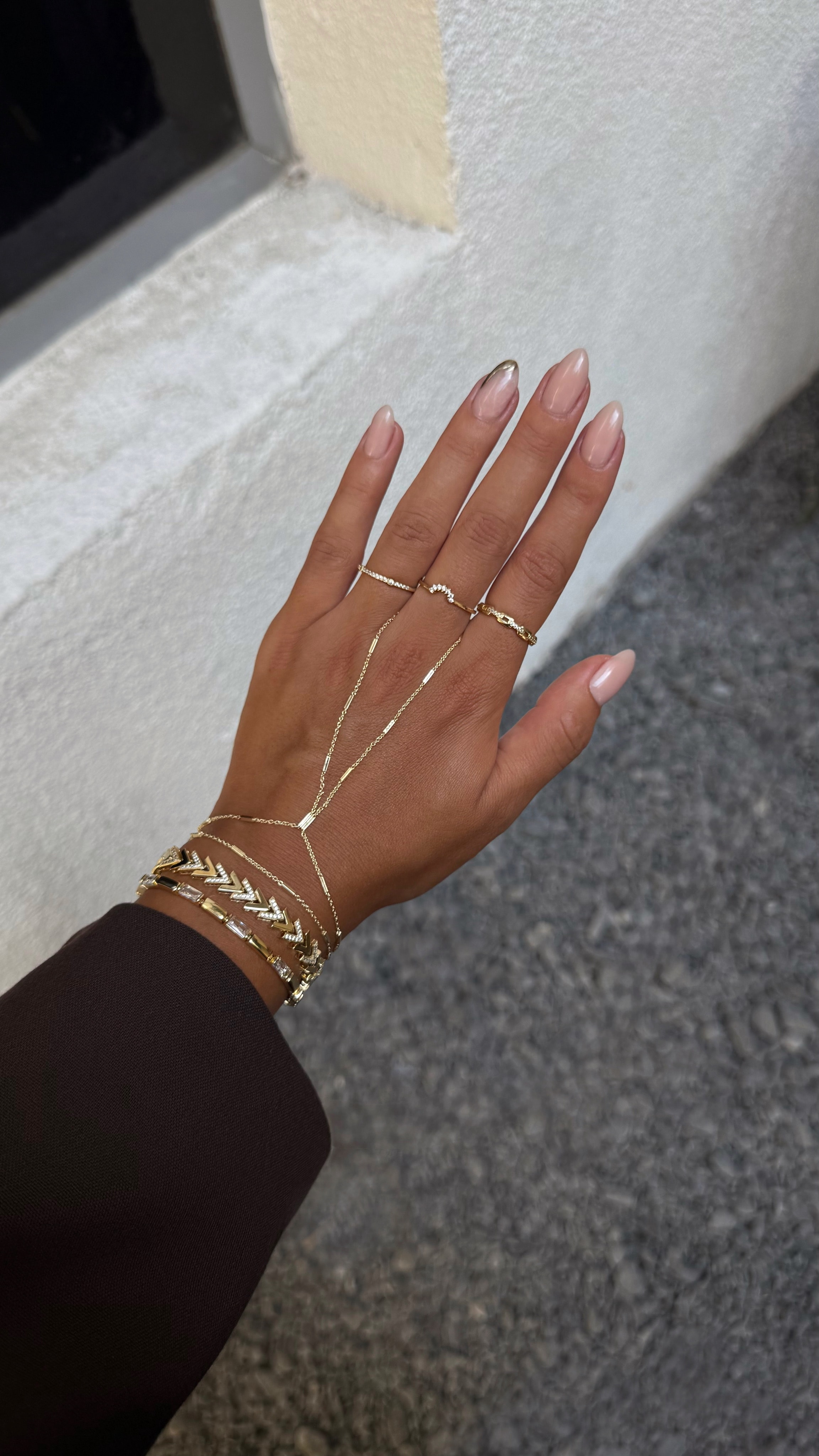 Taş Detaylı Bileklik | 14k Vip Kaplama