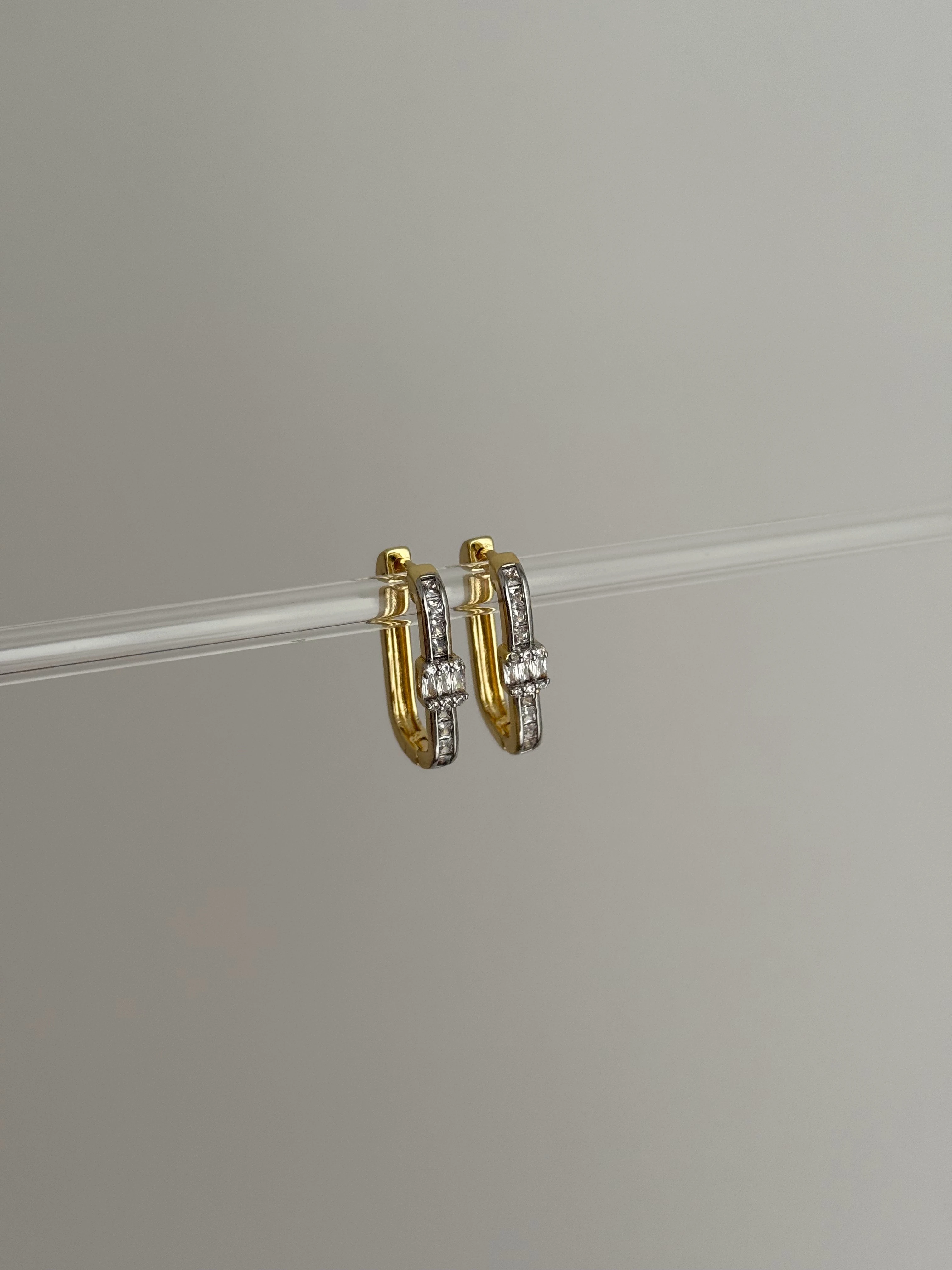 Zirkon Taşlı Mix Baget Küpe | çift 