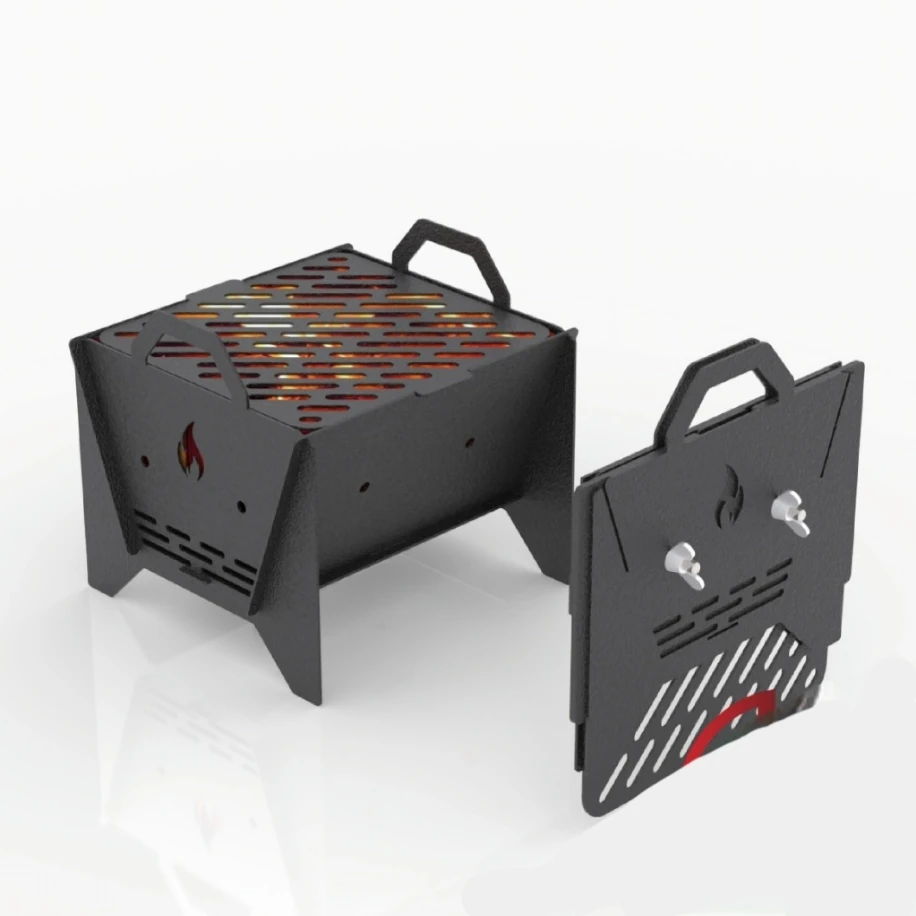 Katlanır Mangal 2mm Fermuarlı Çanta Hediyeli