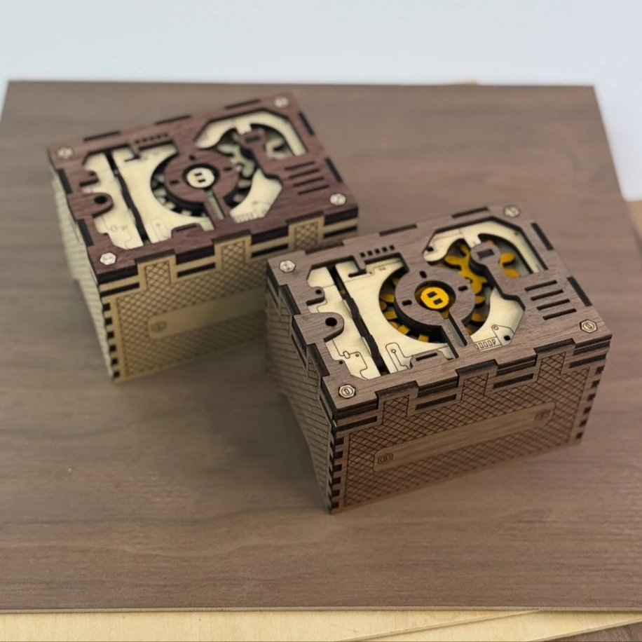 Şifreli Ahşap Dekoratif Hediyelik Kutu