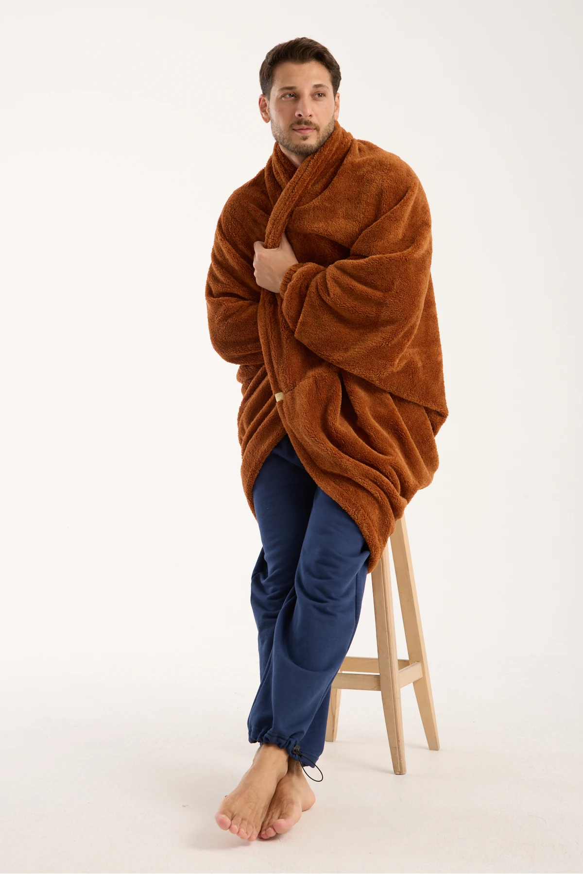 King Size Comfort Premium W Blanket Wellsoft Soft Touch Unisex Oversize Giyilebilir TV Battaniyesi