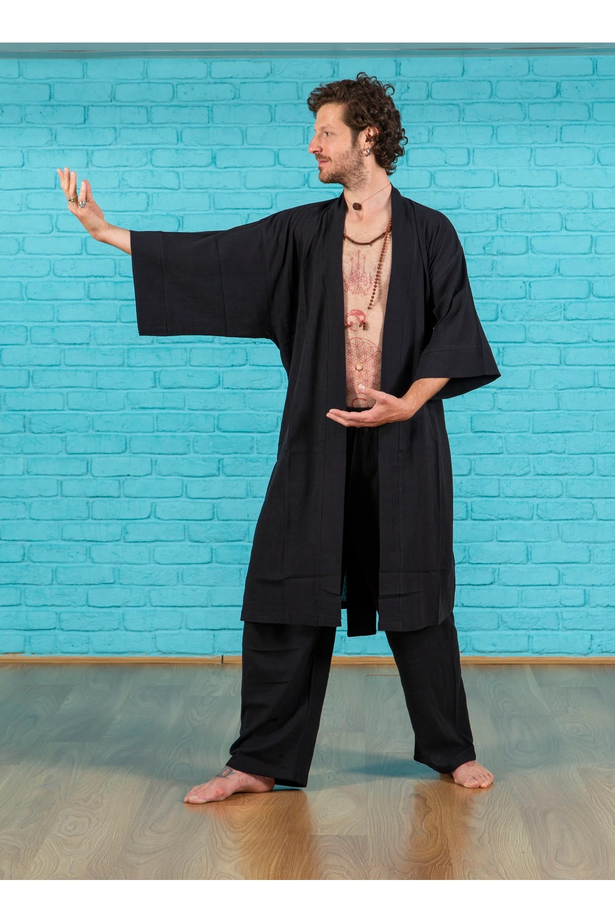 %100 Pamuk Beach-plaj Yoga Meditasyon Kimono Kaftan