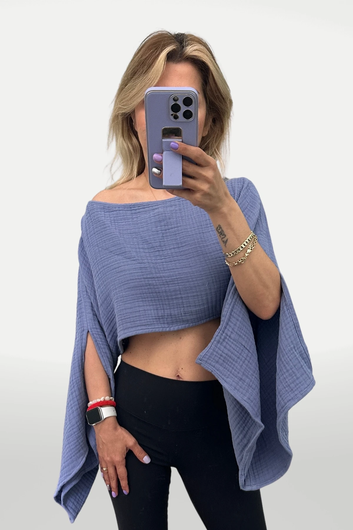 Kolları Yırtmaçlı Crop Top