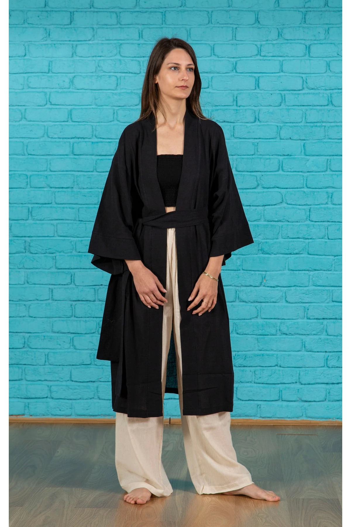 %100 Pamuk Beach-plaj Yoga Meditasyon Kimono Kaftan