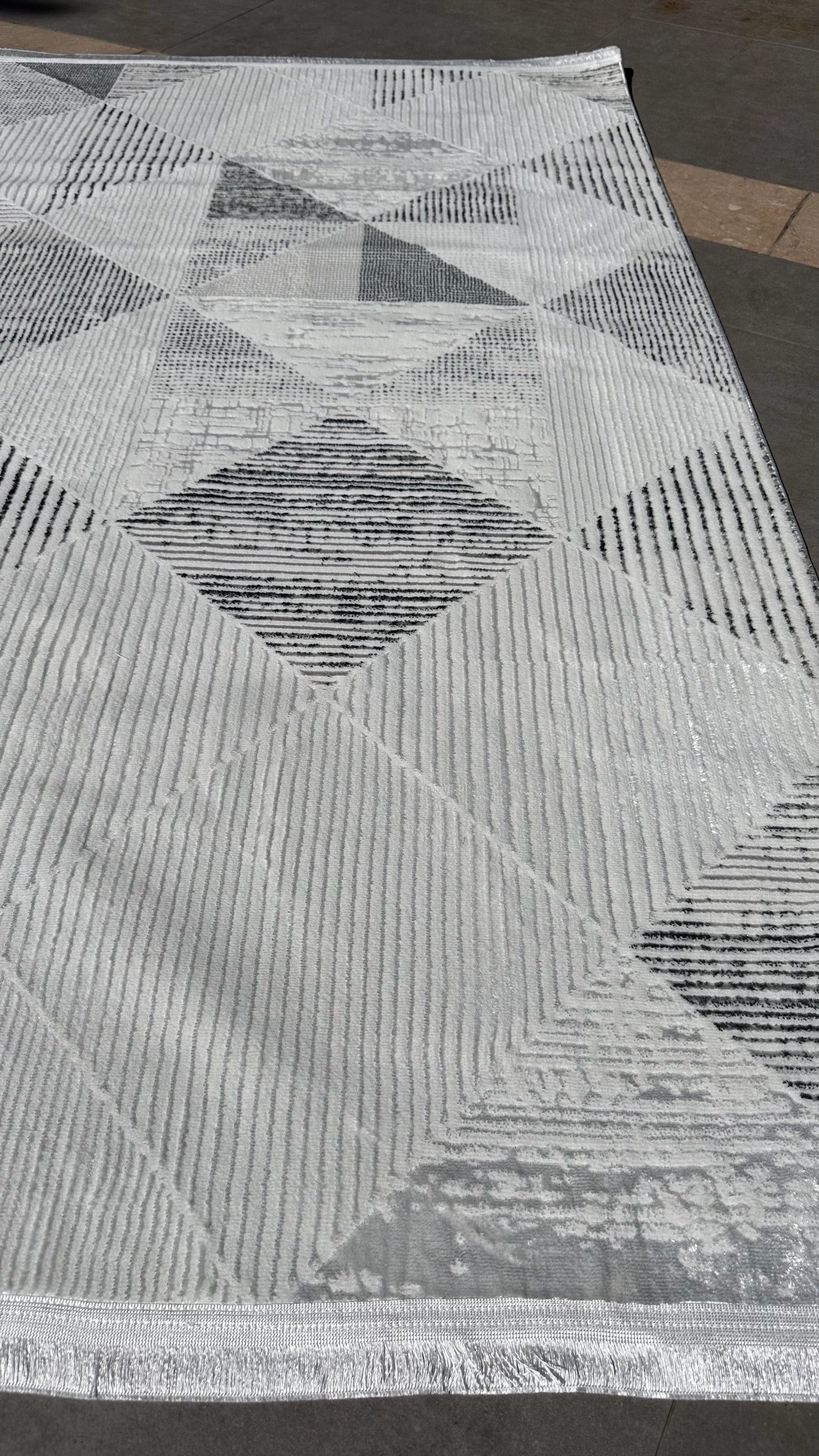 Makinede Yıkanabilir Halı Diamond Desen