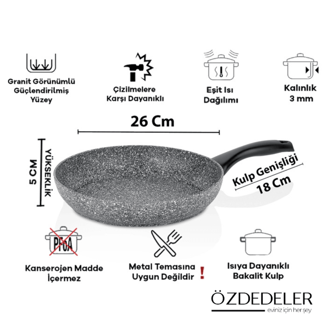 7 Parça Granit Tencere Takımı