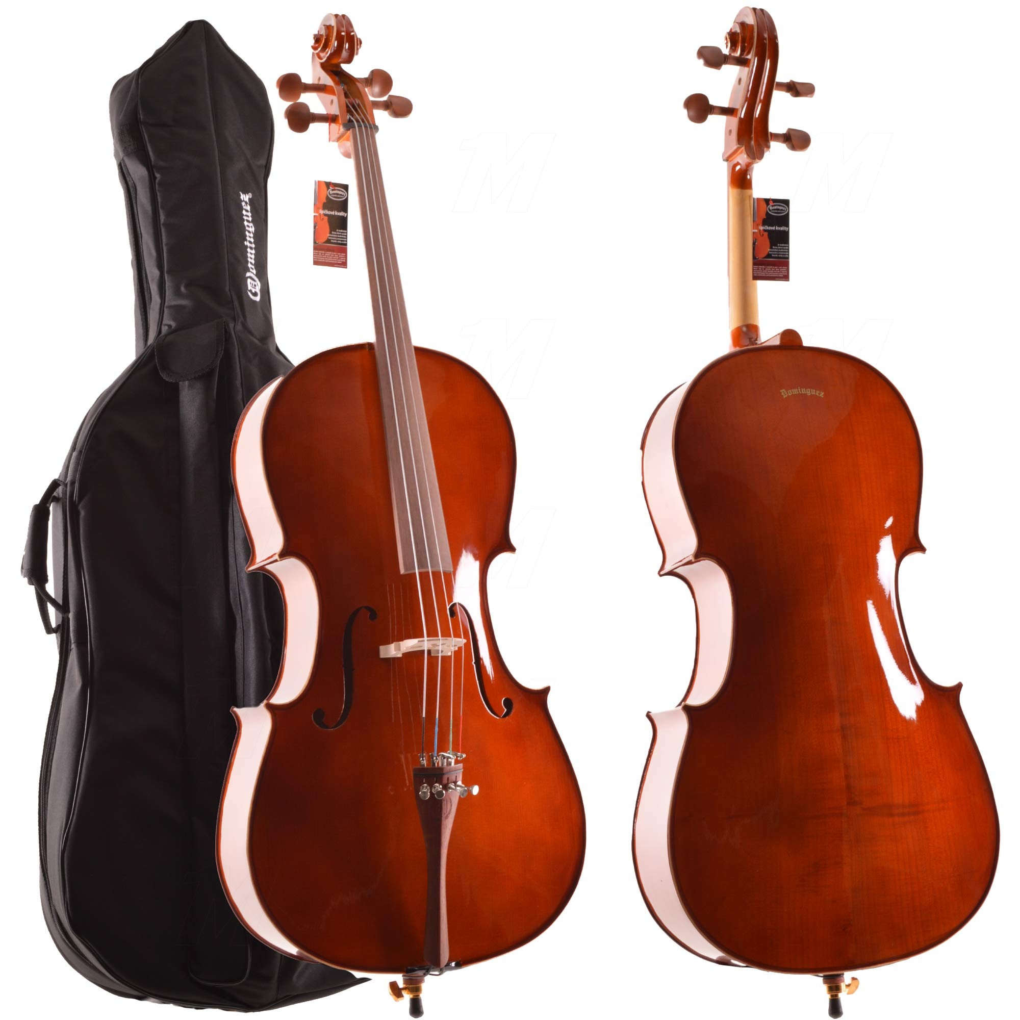 Cello Dominguez Full Set 4/4 Rose Accented Glossy DCR44CRP1