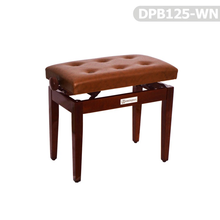 Piano Accessory Seat Stool Seat Dominguez Adjustable Walnut DPB125-WN