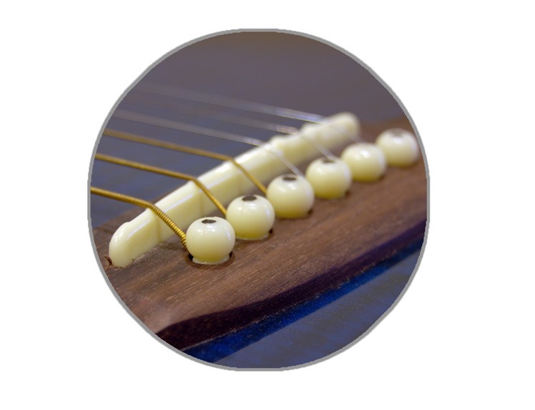 Guitar Accessory Acoustic Pin Set 6 Pieces GATPA6WH