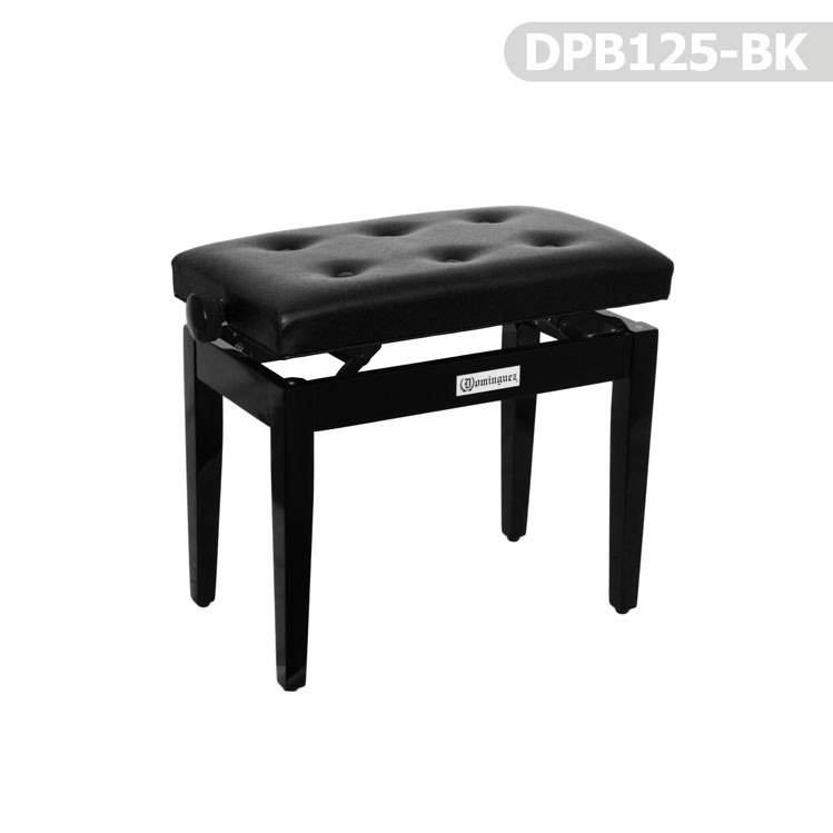 Piano Accessory Seat Stool Seat Dominguez Adjustable Black DPB125-BK
