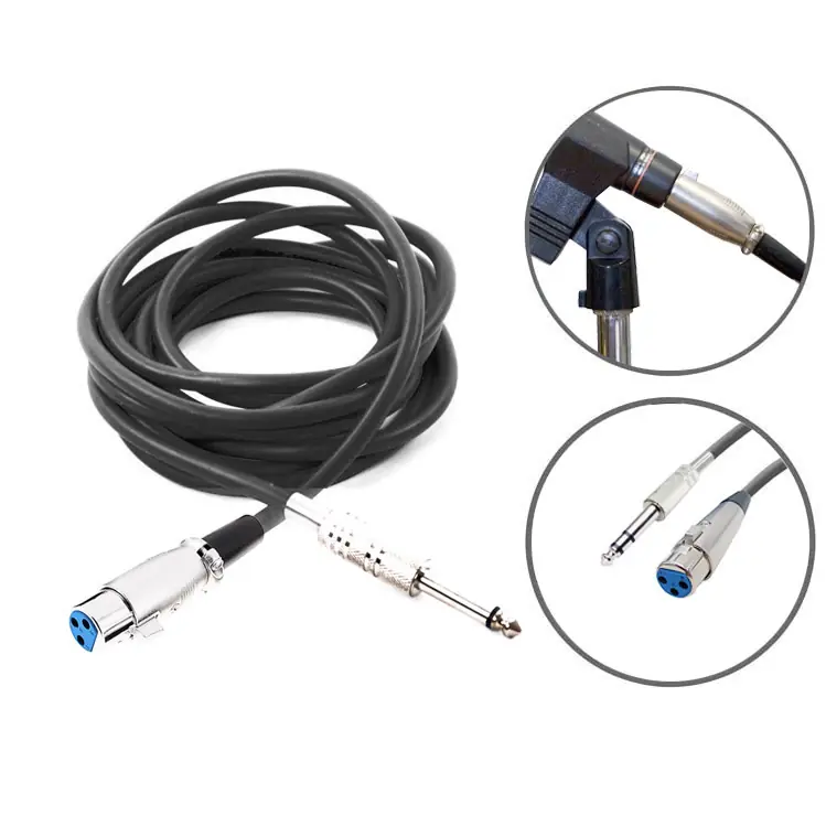 Kablo Mikrofon Pro 5 Metre Siyah KJM5BK