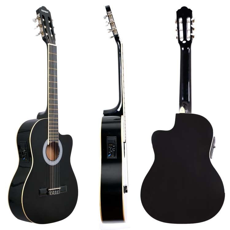 Gitar Elektro Klasik Rodriguez Kesik Kasa EQ Siyah RCCE650BK