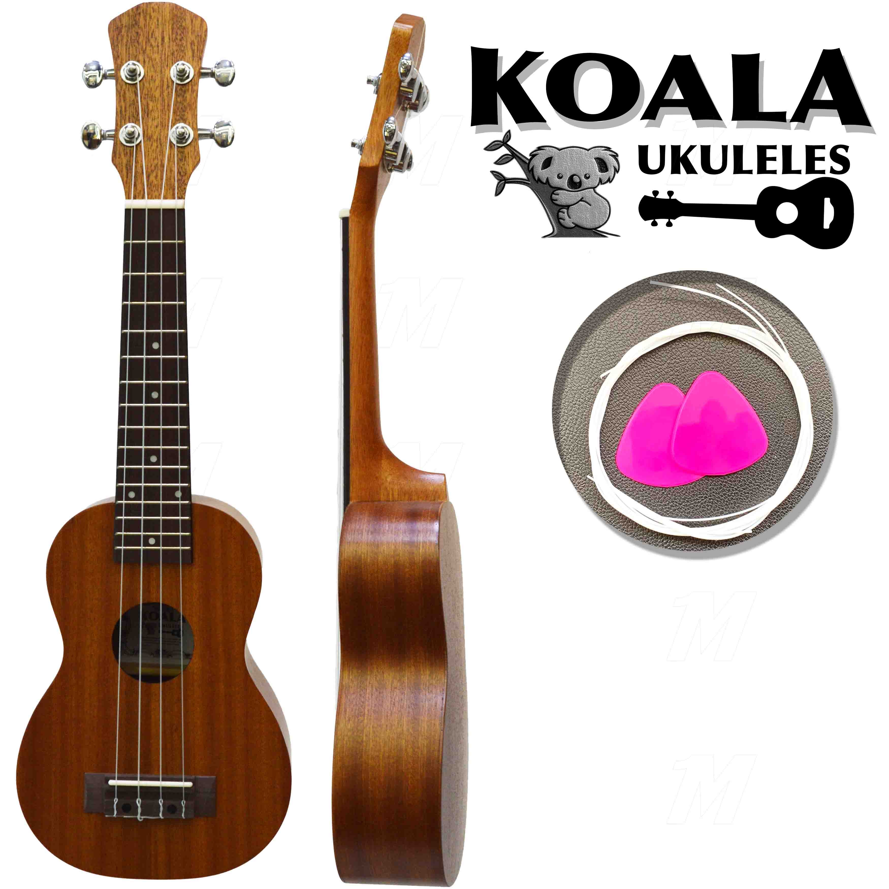 Delux Tenor Ukulele Set Koala Case + Pick + Set of Wire Gift KA5265MT