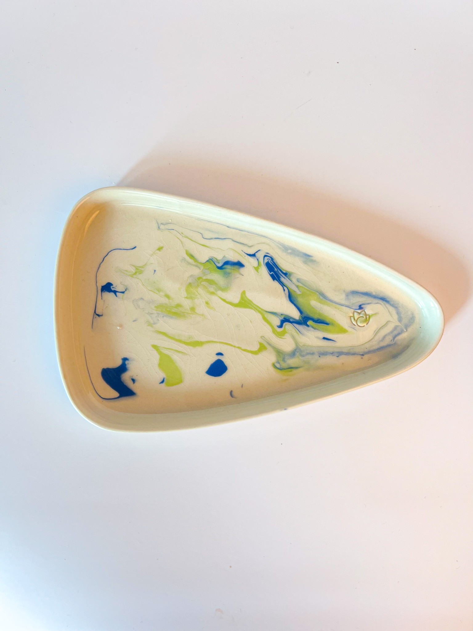 Marble Üçgen Tabak