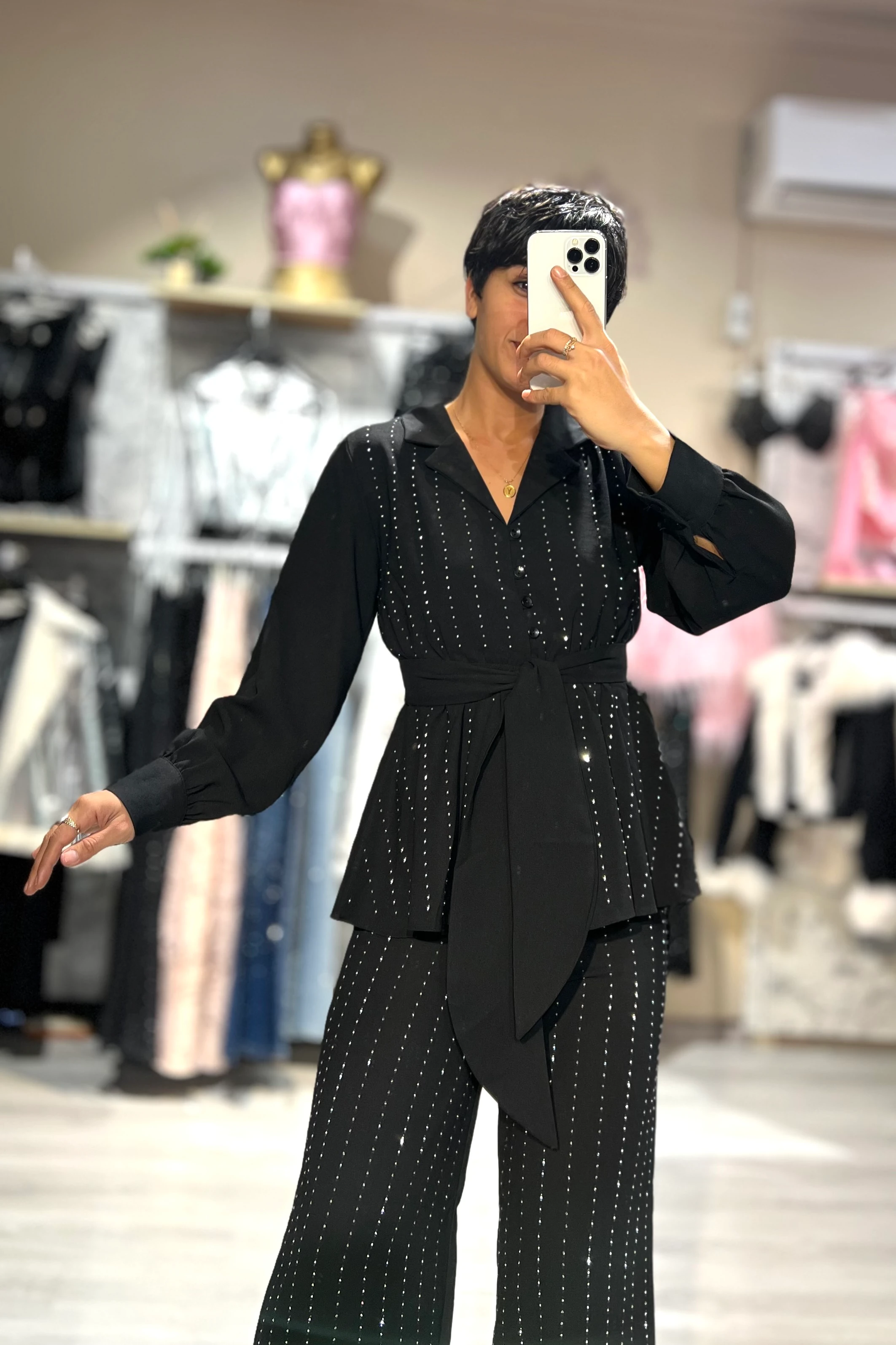 Midnight Elegance Gömlek & Pantolon Takım