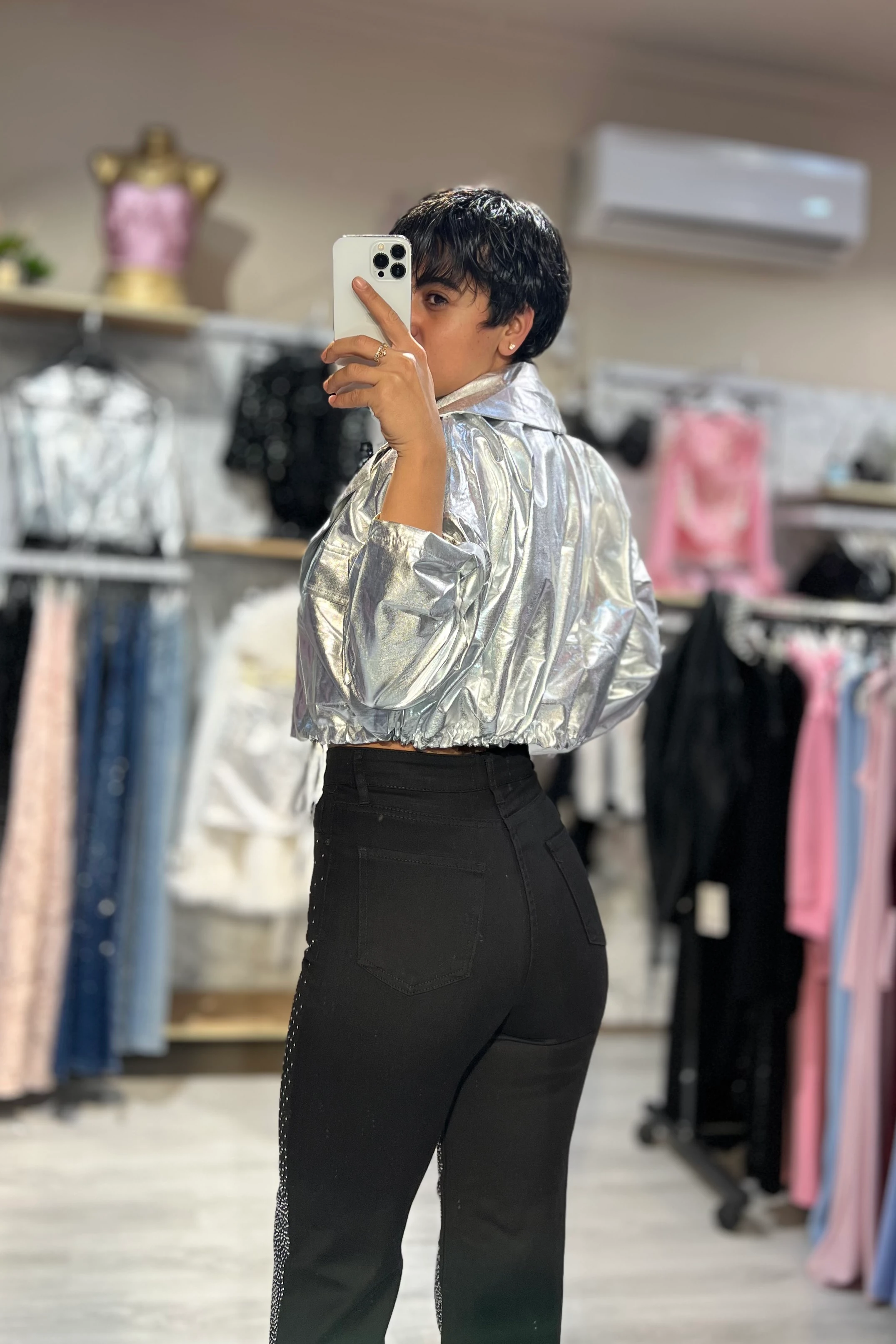 Glowline Straight Fit Taşlı Jean Pantolon 