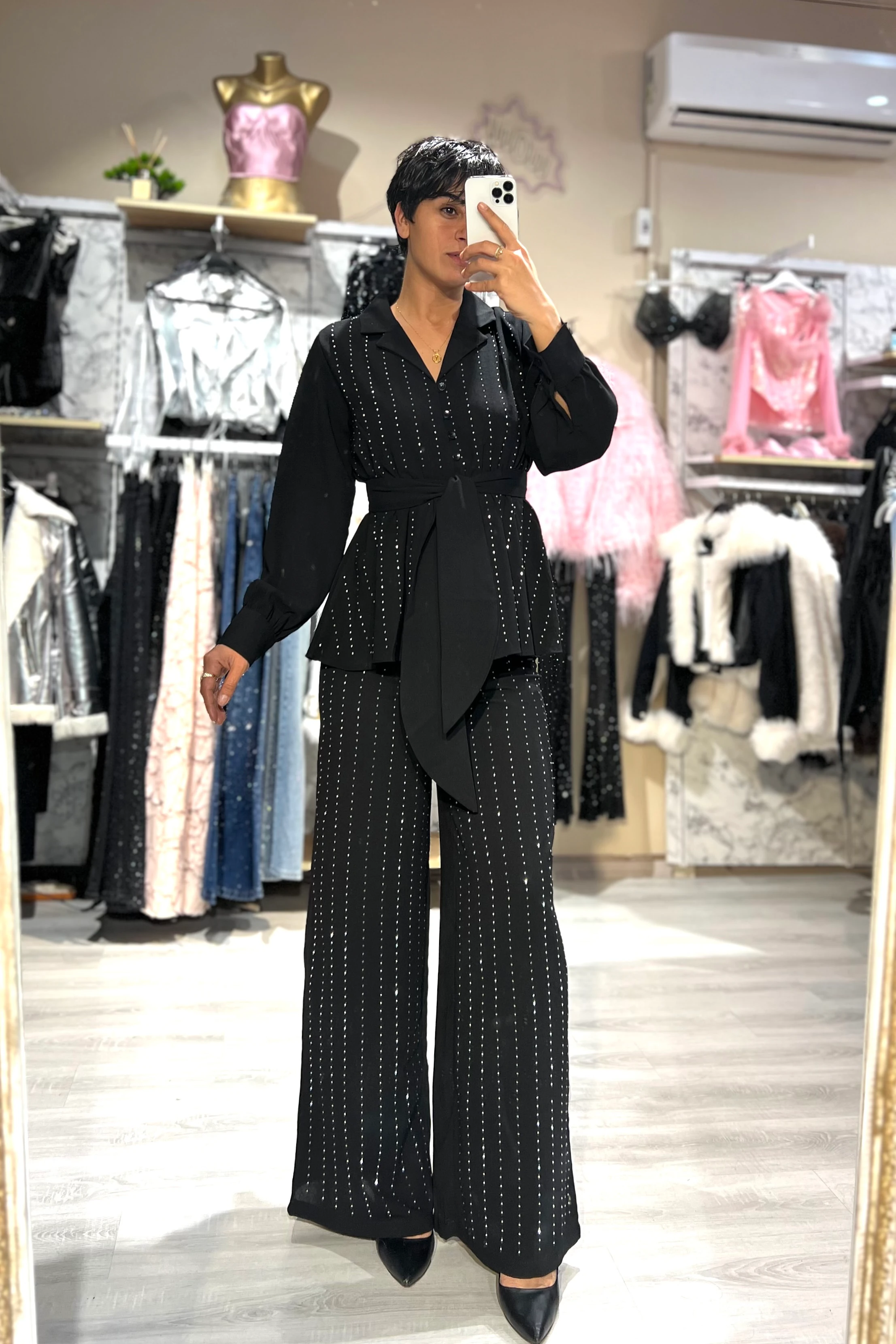 Midnight Elegance Gömlek & Pantolon Takım