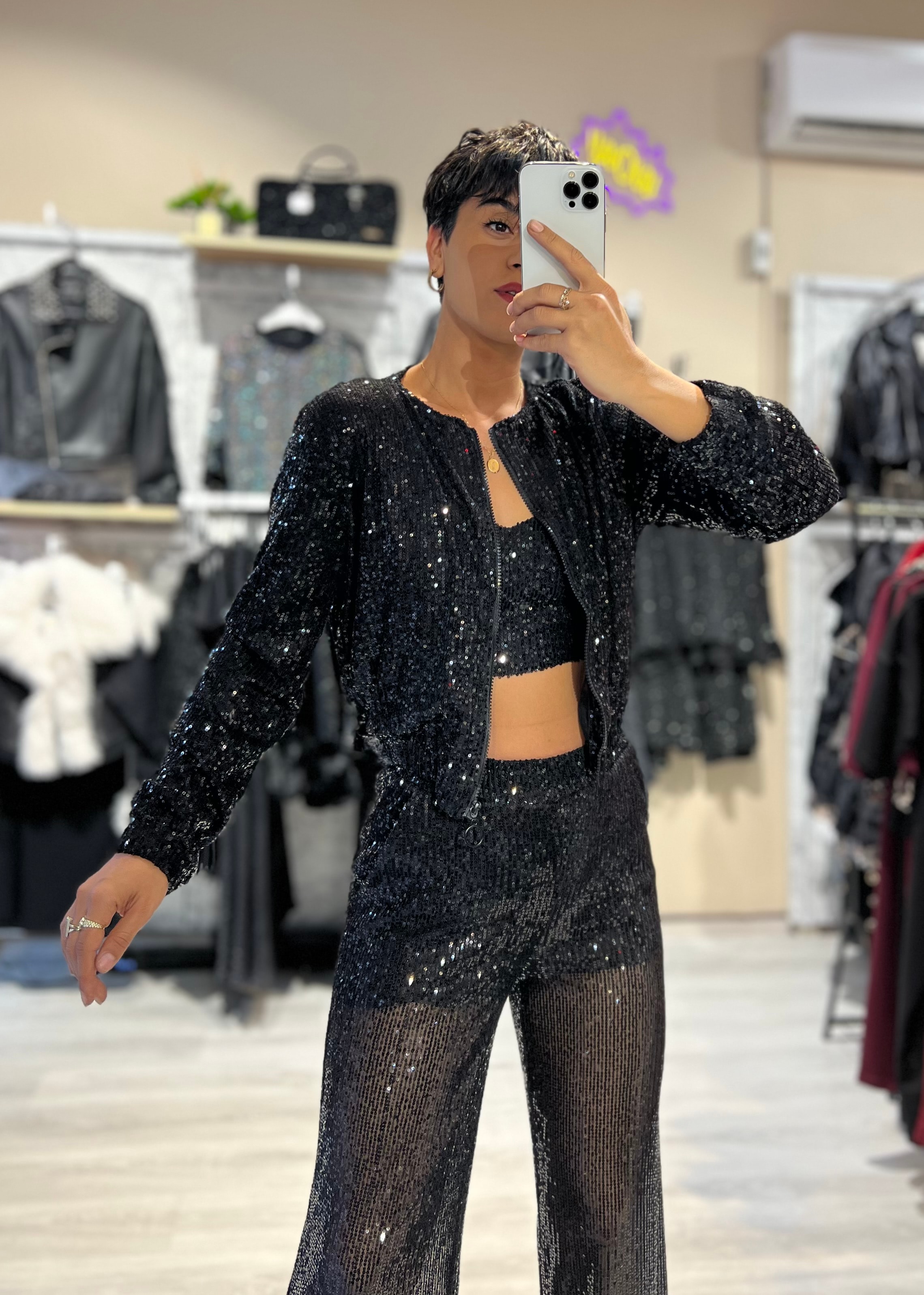 Luxury PulPayet Ceket Büstiyer Pantolon 3’Lü Takım