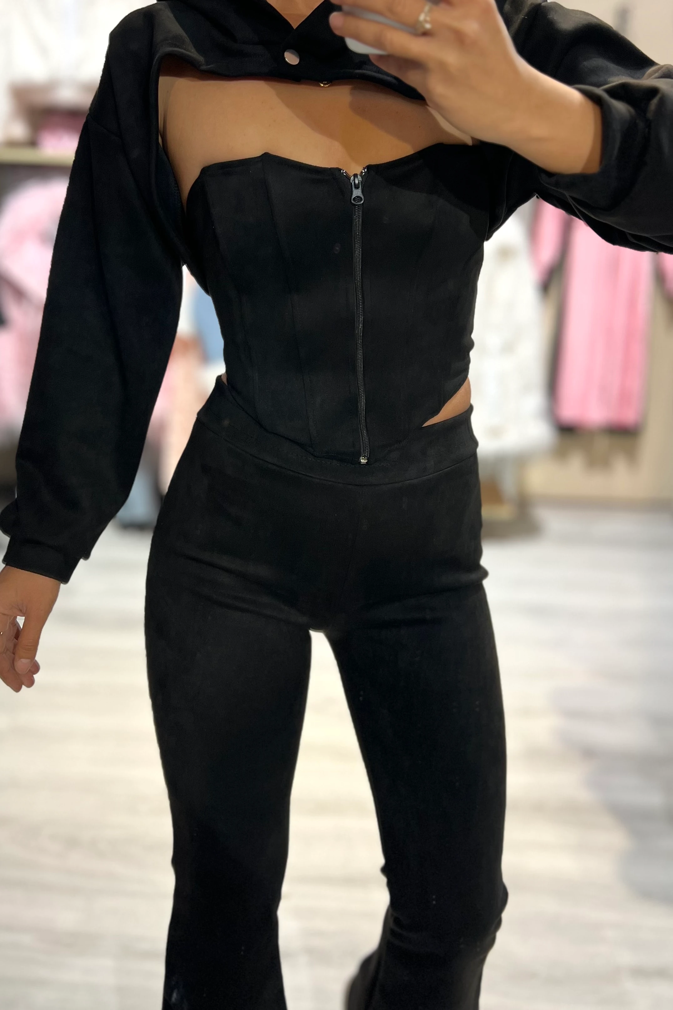 Süet 3’lü Büstiyer’li Luxury Takım 