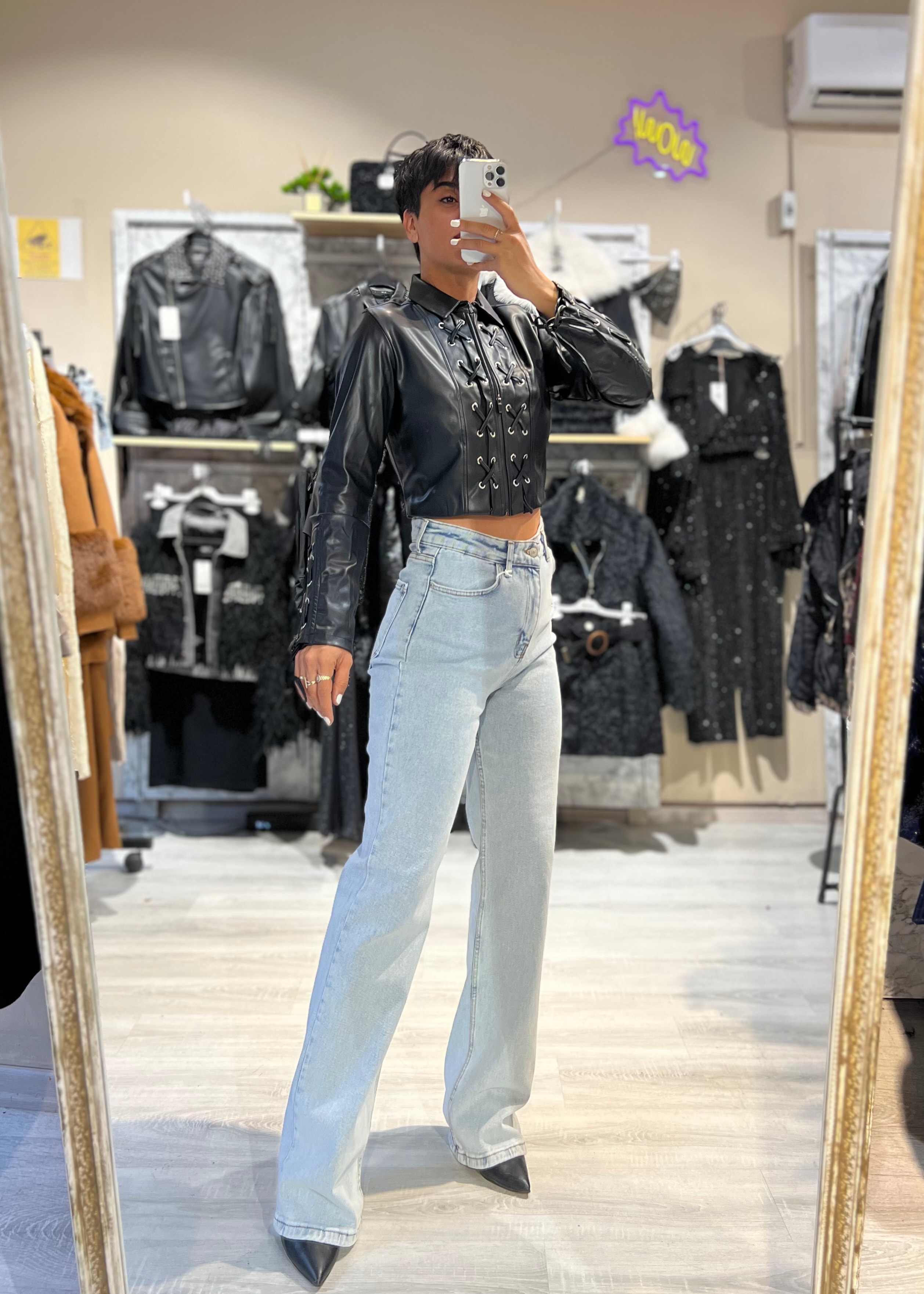 Slim Fit Özel Seri Suni Deri Ceket