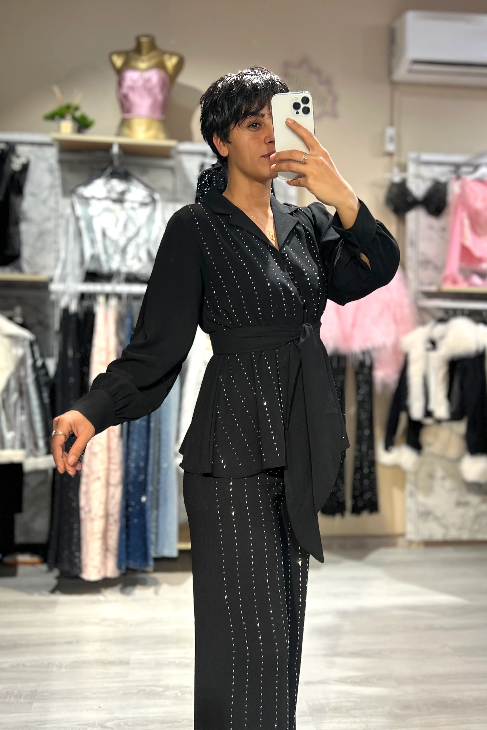 Midnight Elegance Gömlek & Pantolon Takım