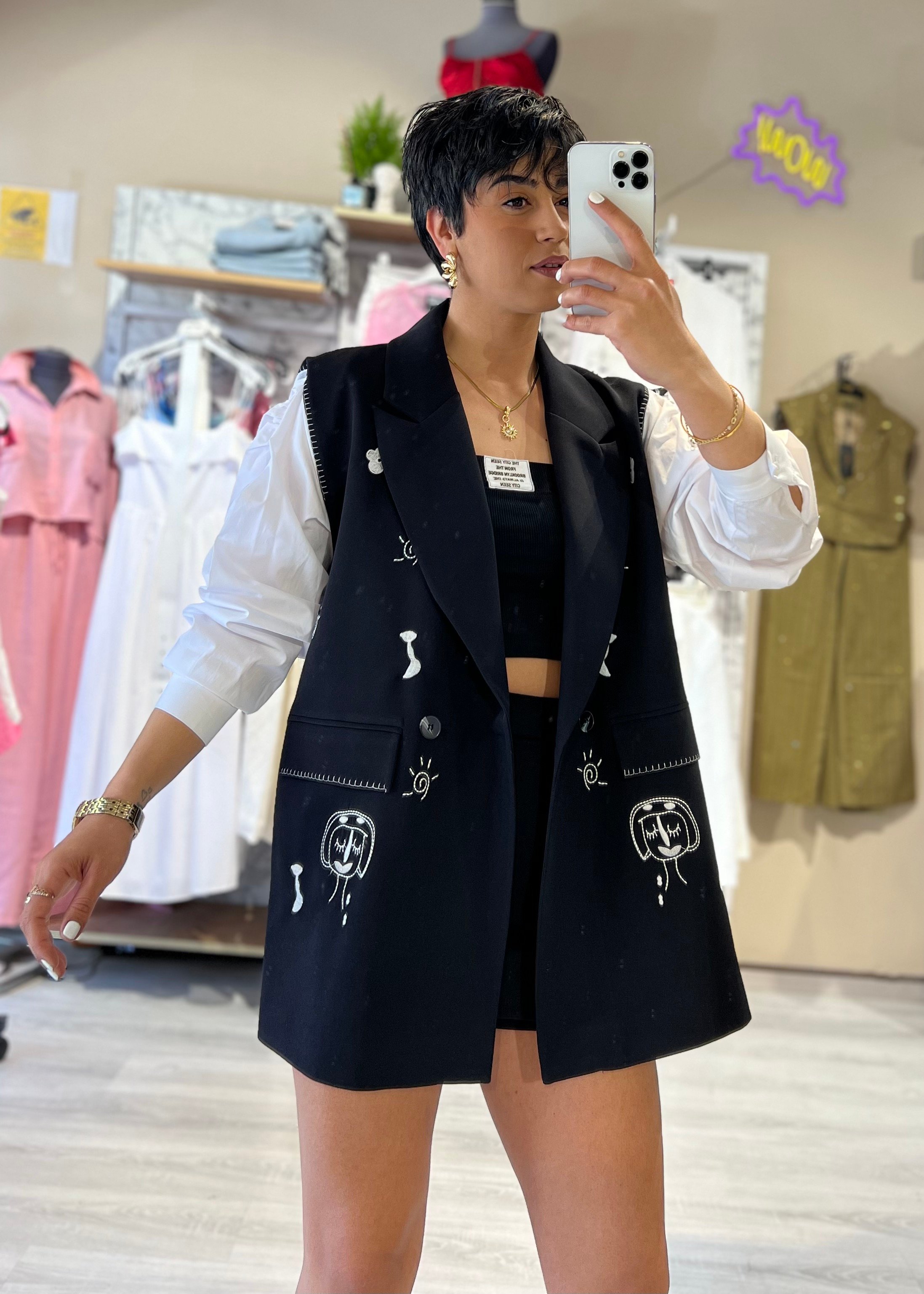 Özel Tasarım İşlemeli Blazer Ceket