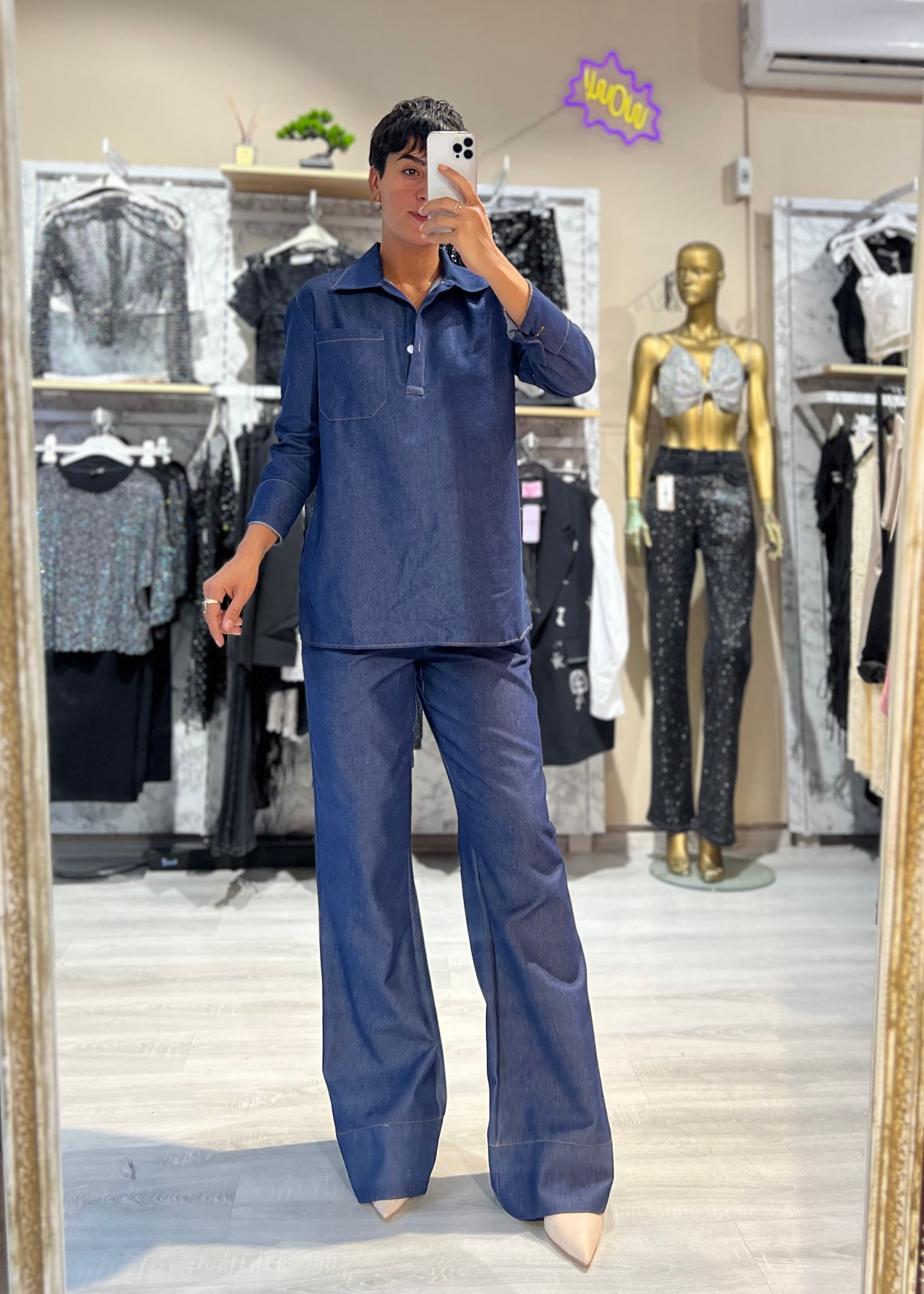 Mavi Denim Gömlek & Pantolon Takım