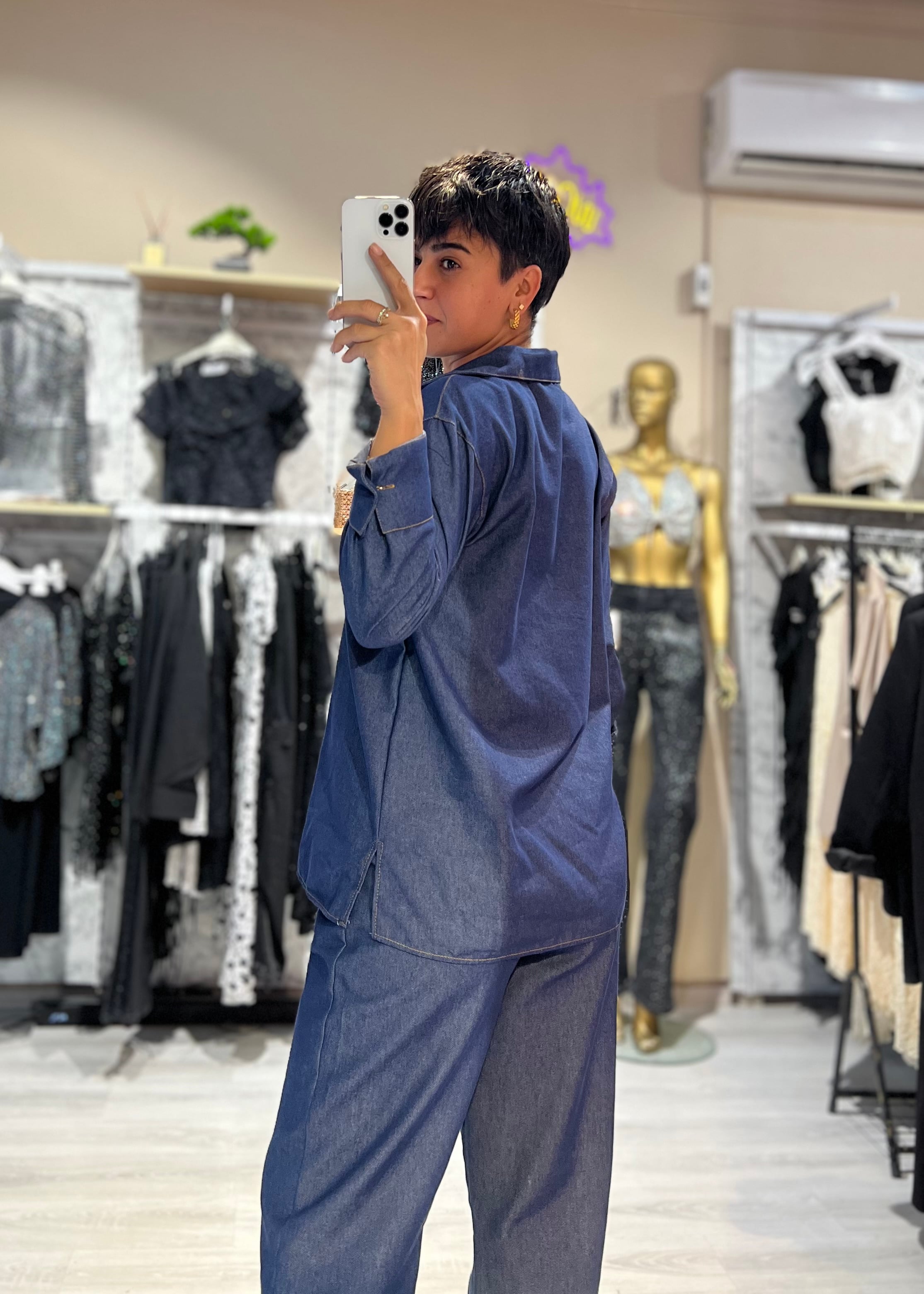Mavi Denim Gömlek & Pantolon Takım