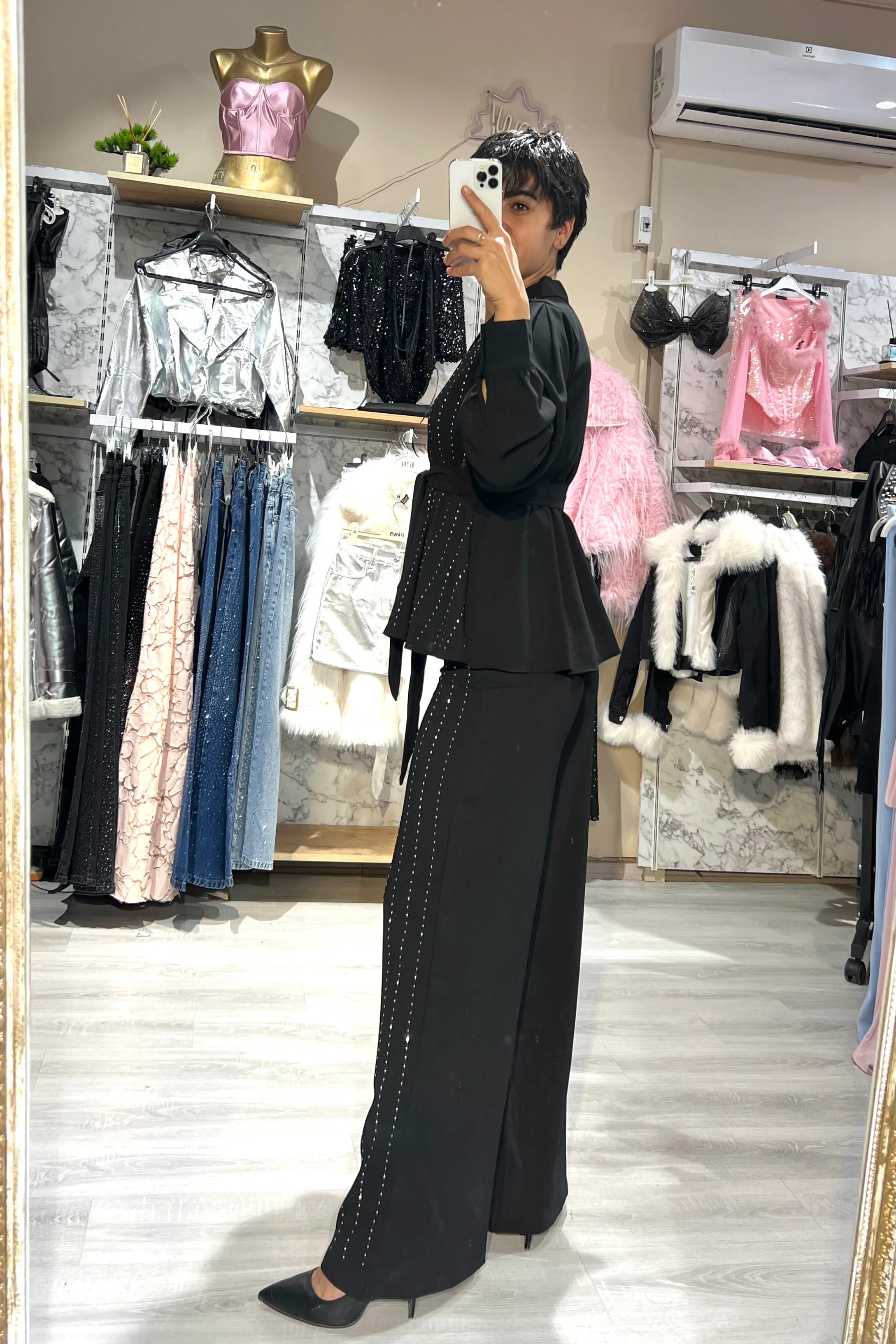 Midnight Elegance Gömlek & Pantolon Takım