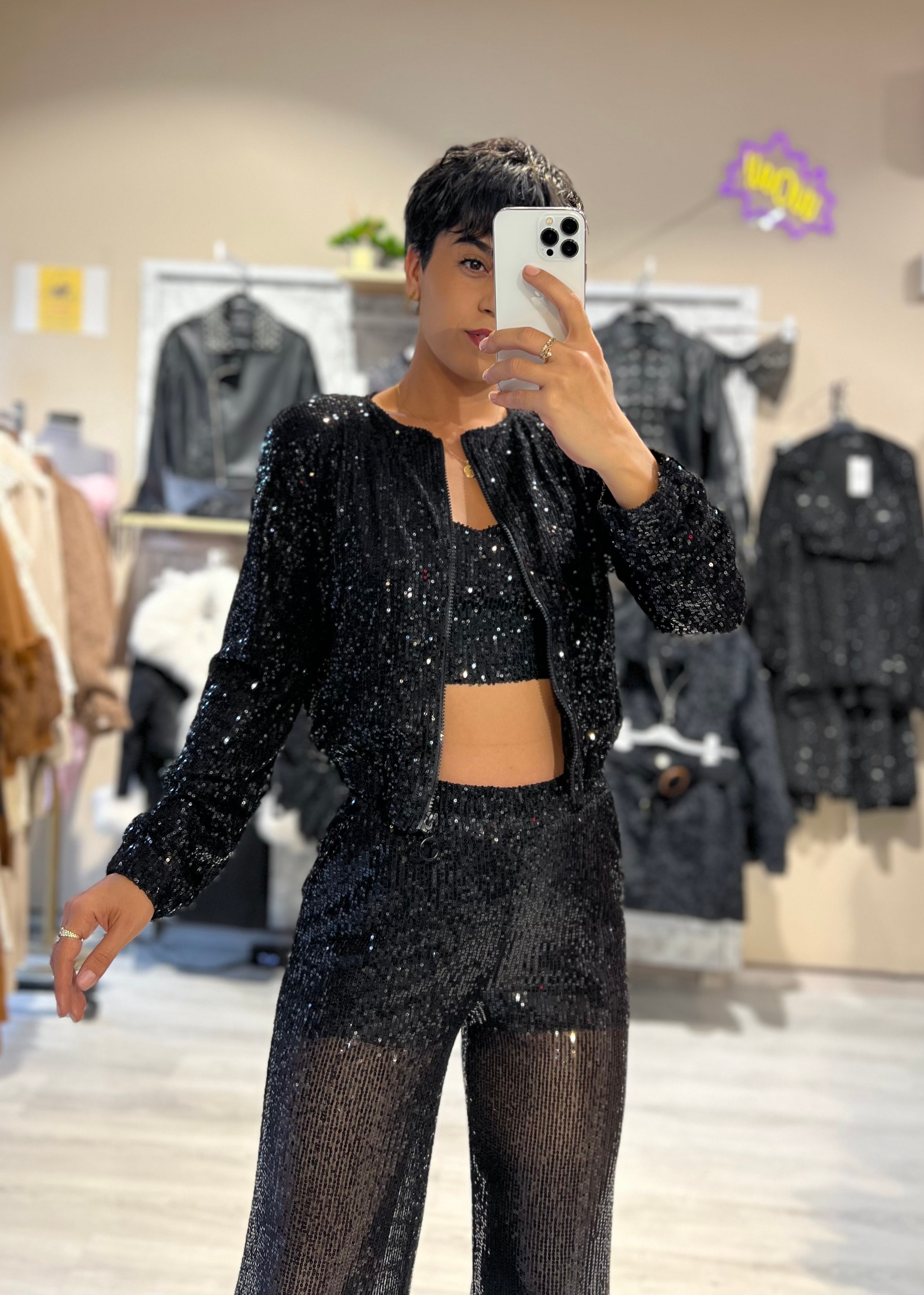Luxury PulPayet Ceket Büstiyer Pantolon 3’Lü Takım