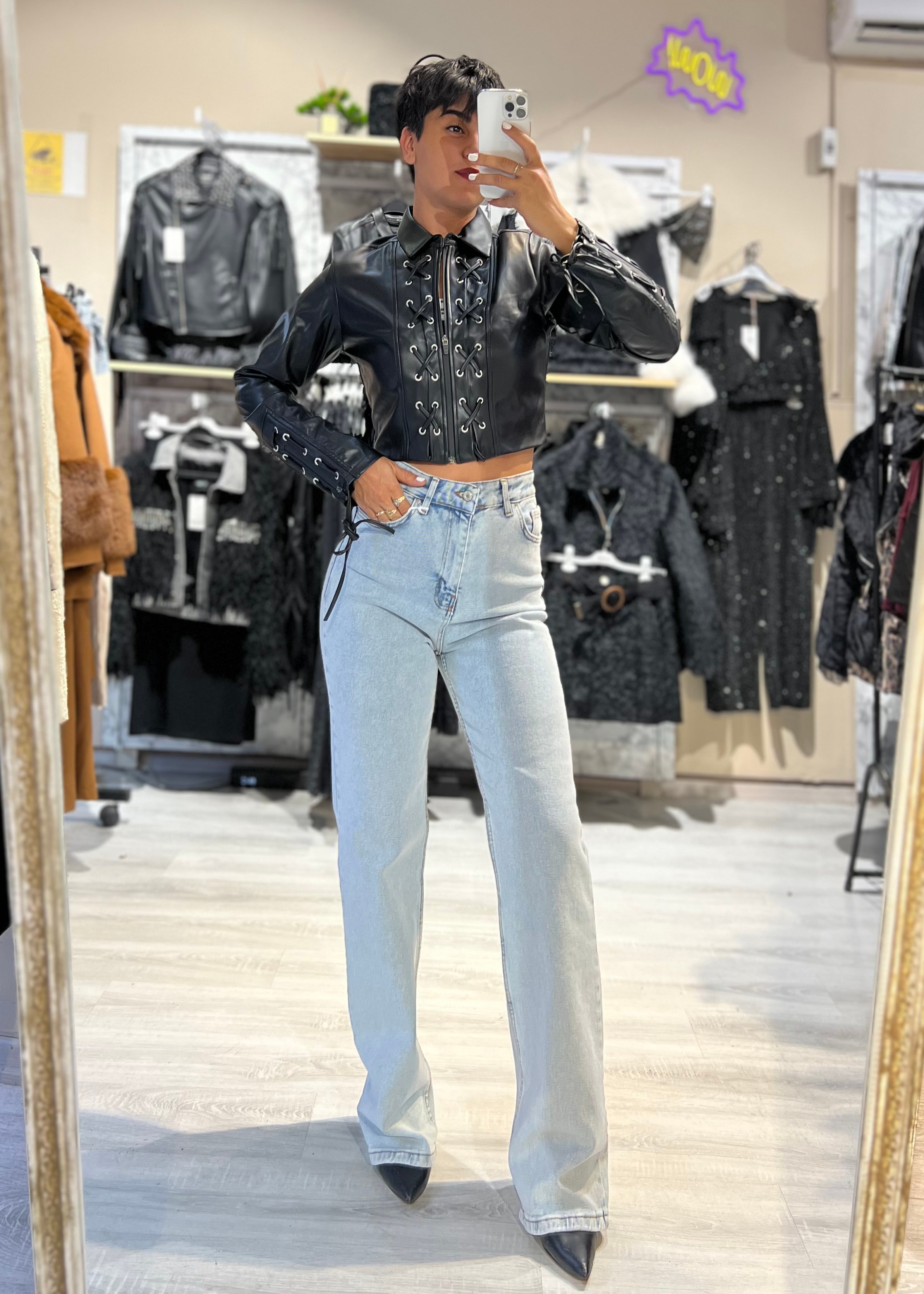 Slim Fit Özel Seri Suni Deri Ceket