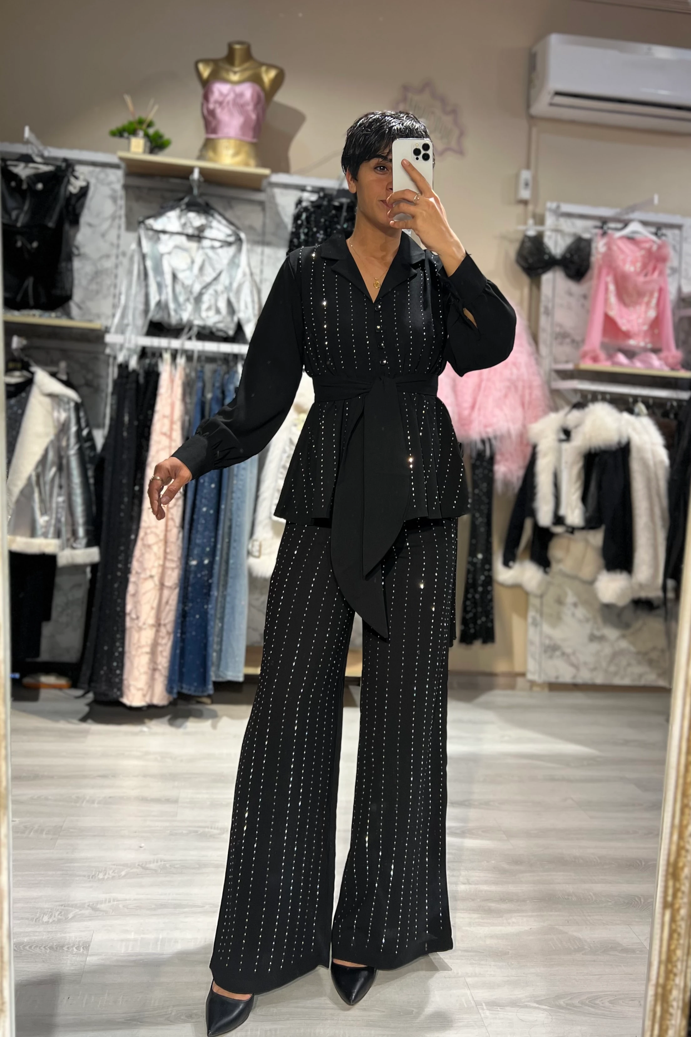 Midnight Elegance Gömlek & Pantolon Takım