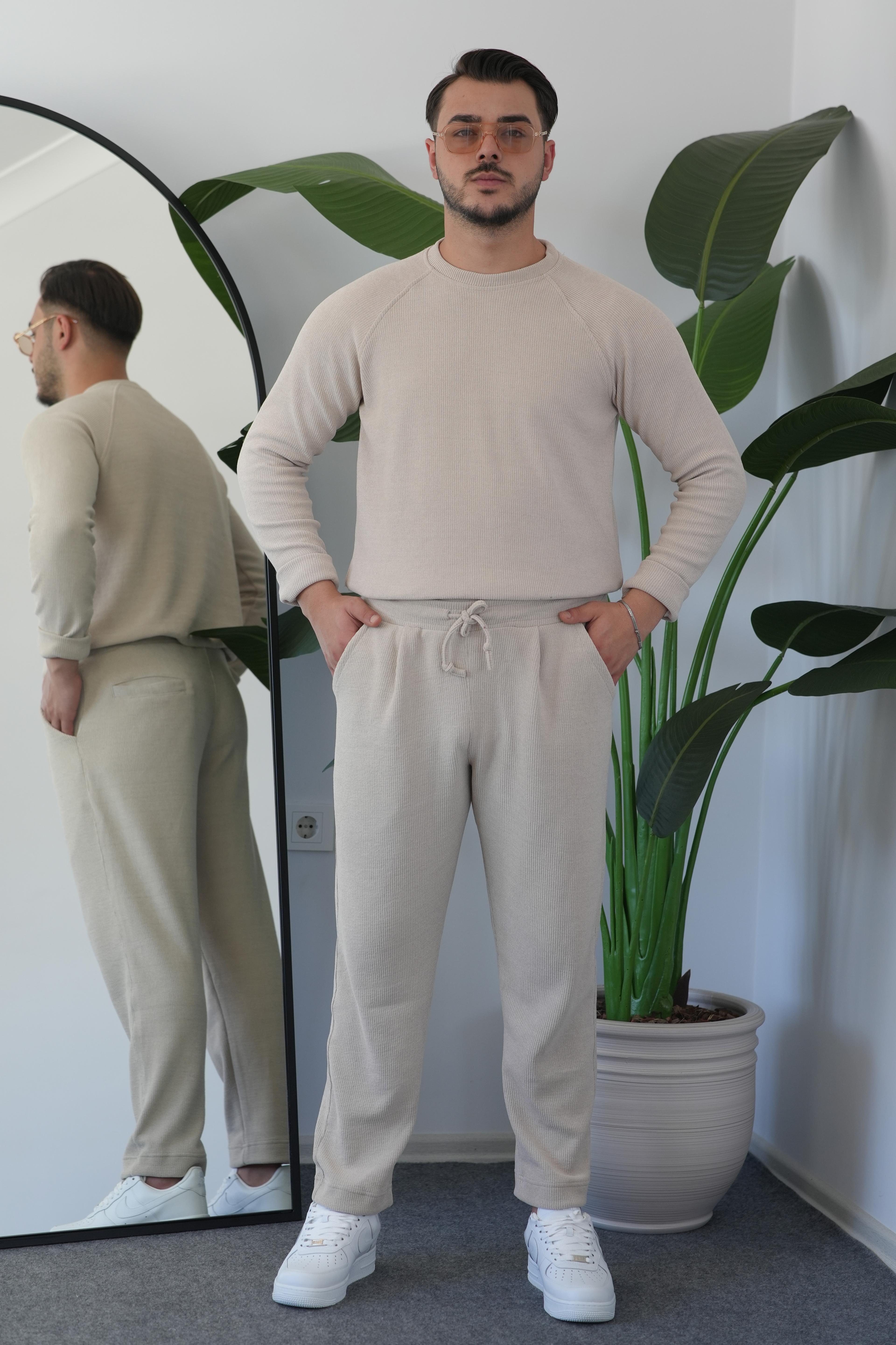 Elegance Doku Fitilli Takım - Bej