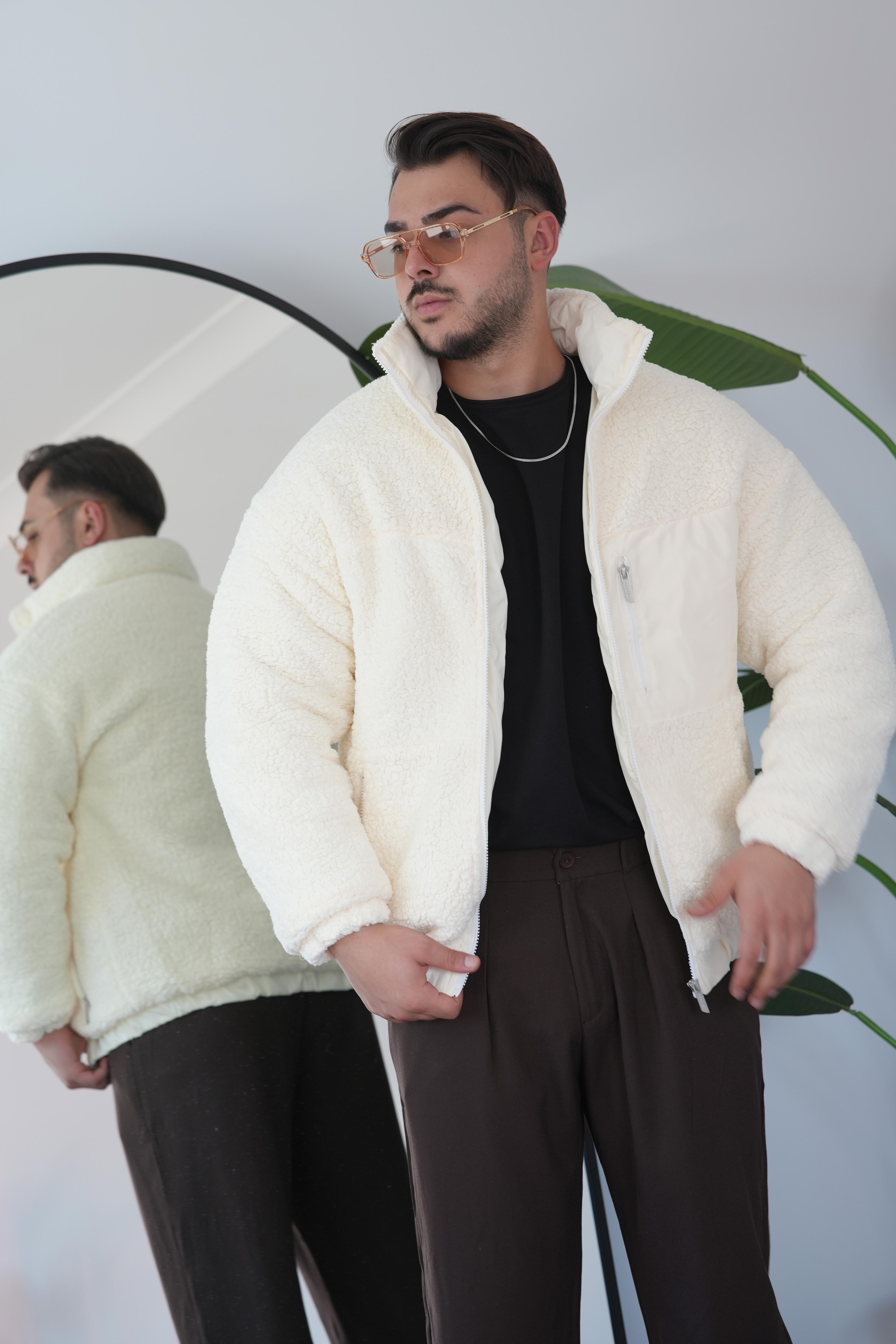 Peluş Mont - Bej