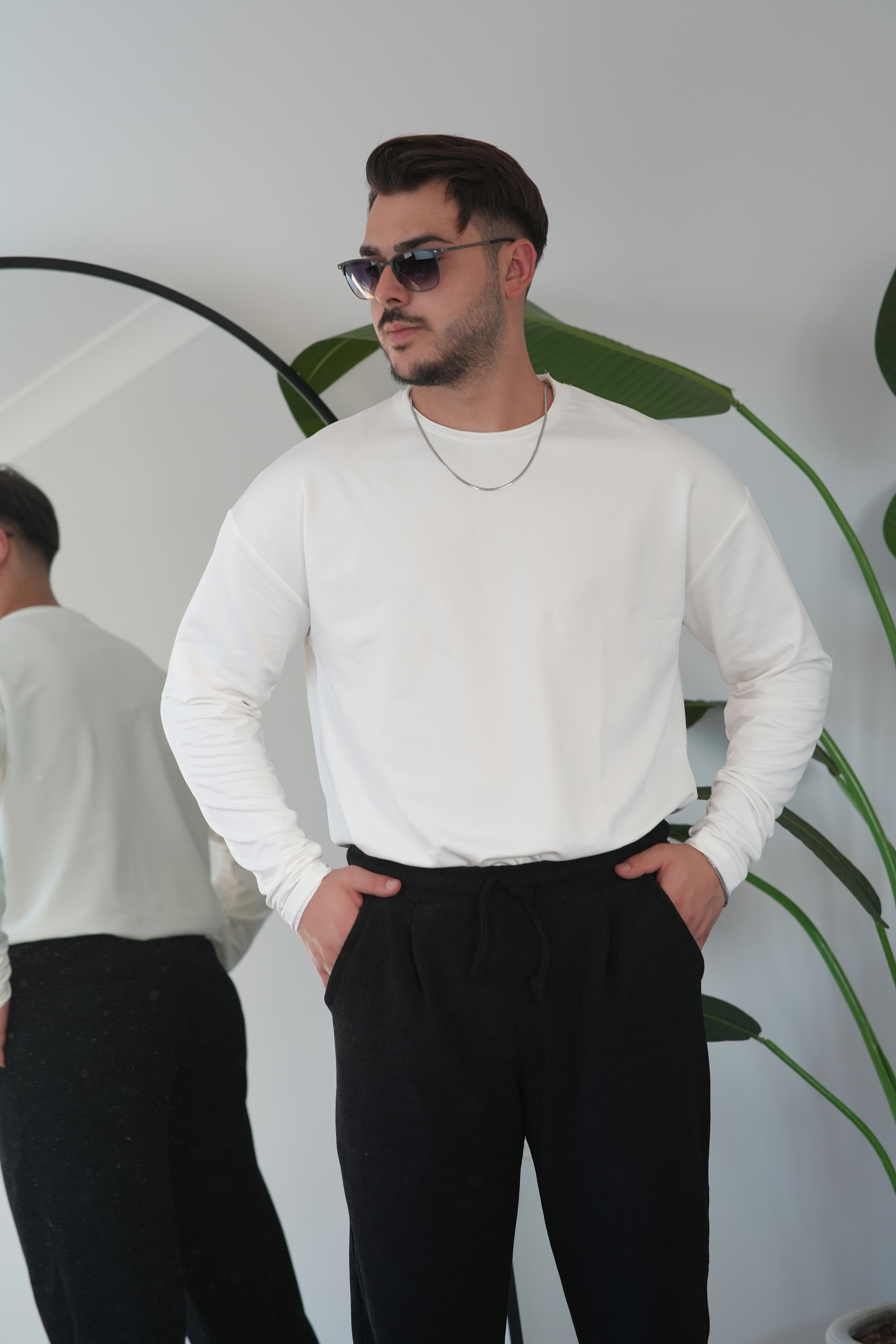 Body Uzun Kol - Beyaz