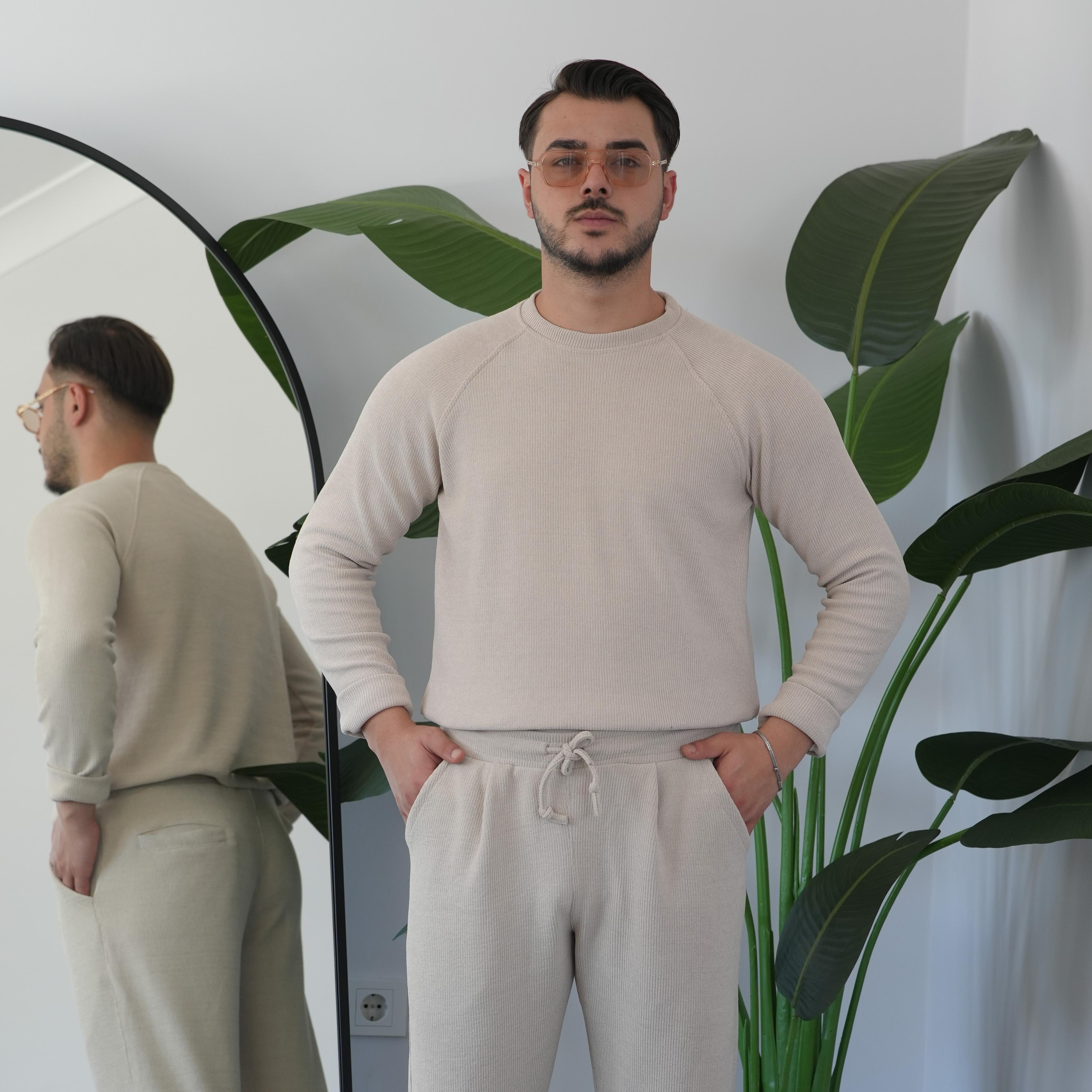 Elegance Doku Bisiklet Yaka Fitilli Kazak