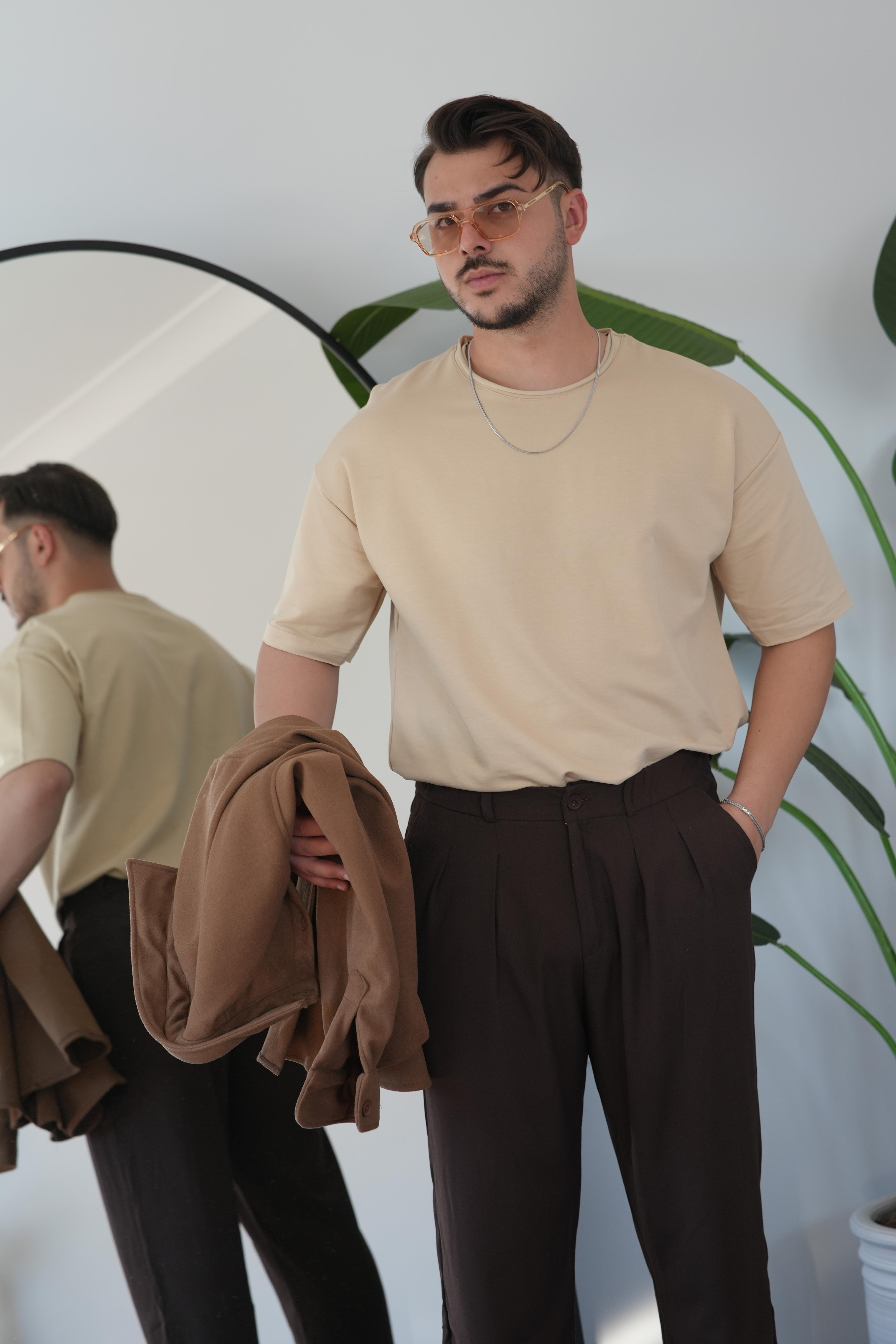 Oversize Premium Tshirt - Bej