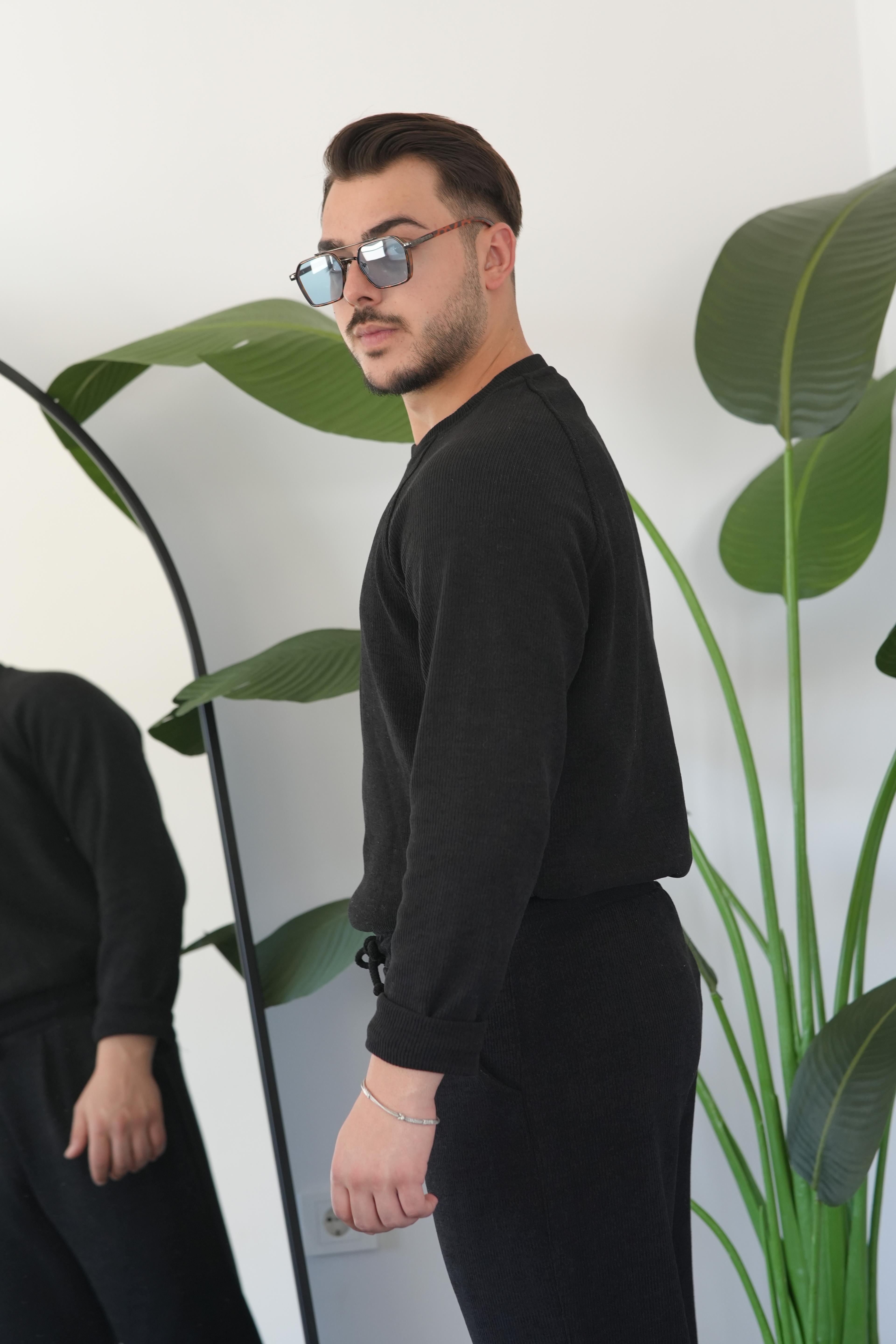 Elegance Doku Bisiklet Yaka Fitilli Kazak