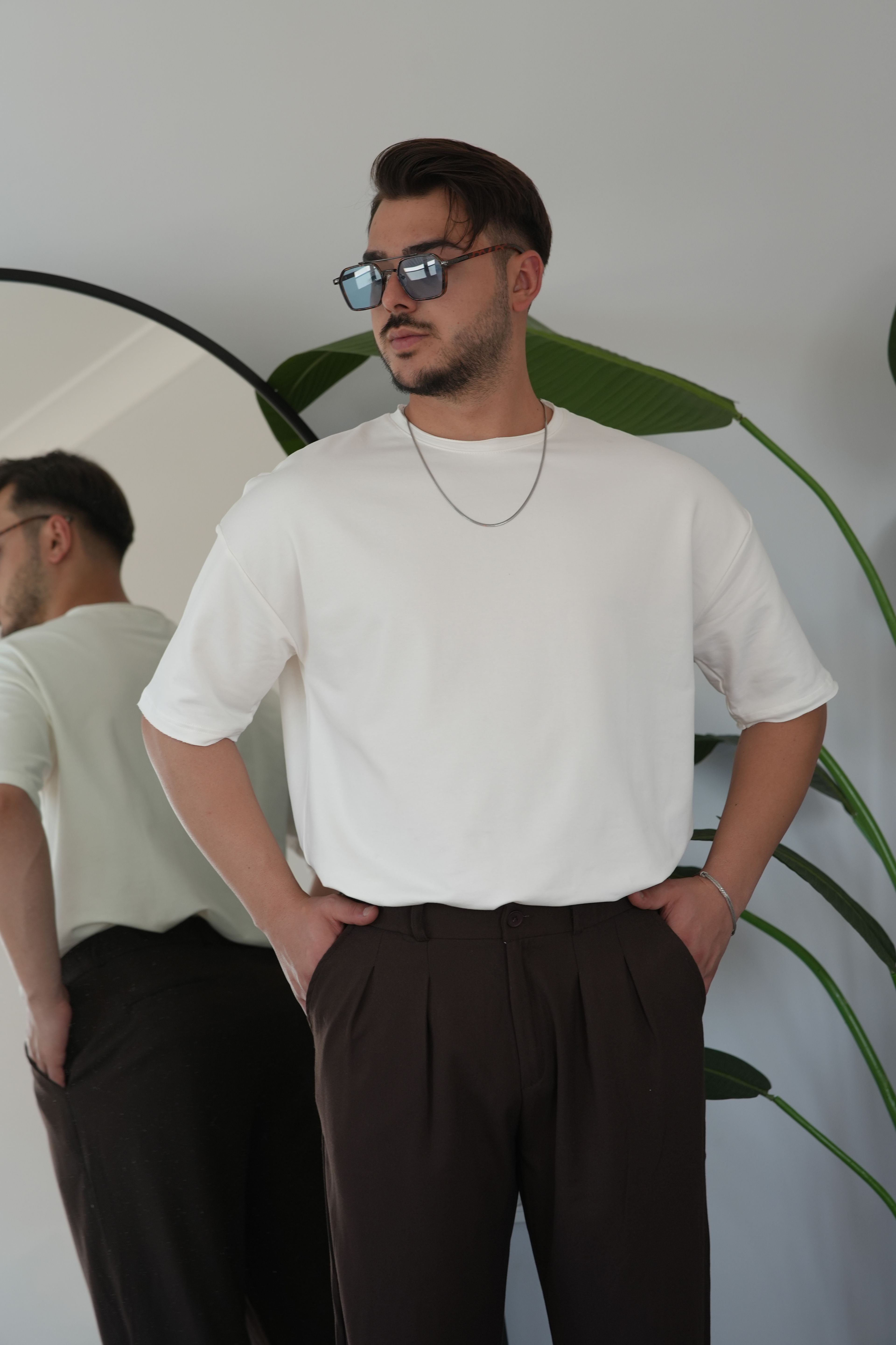 Oversize Premium Tshirt - Beyaz