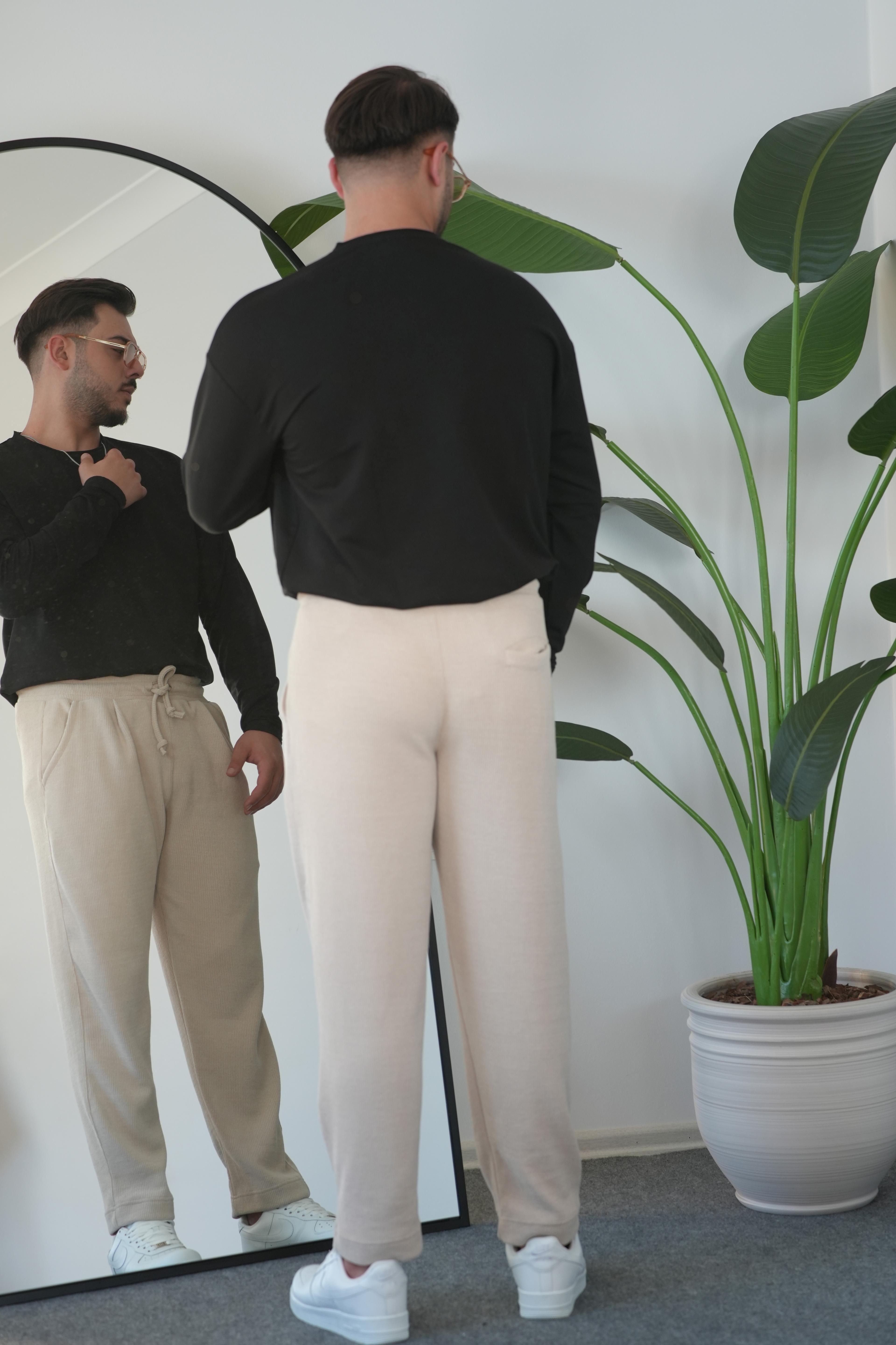 Oversize Bisiklet Yaka Basic Sweatshirt