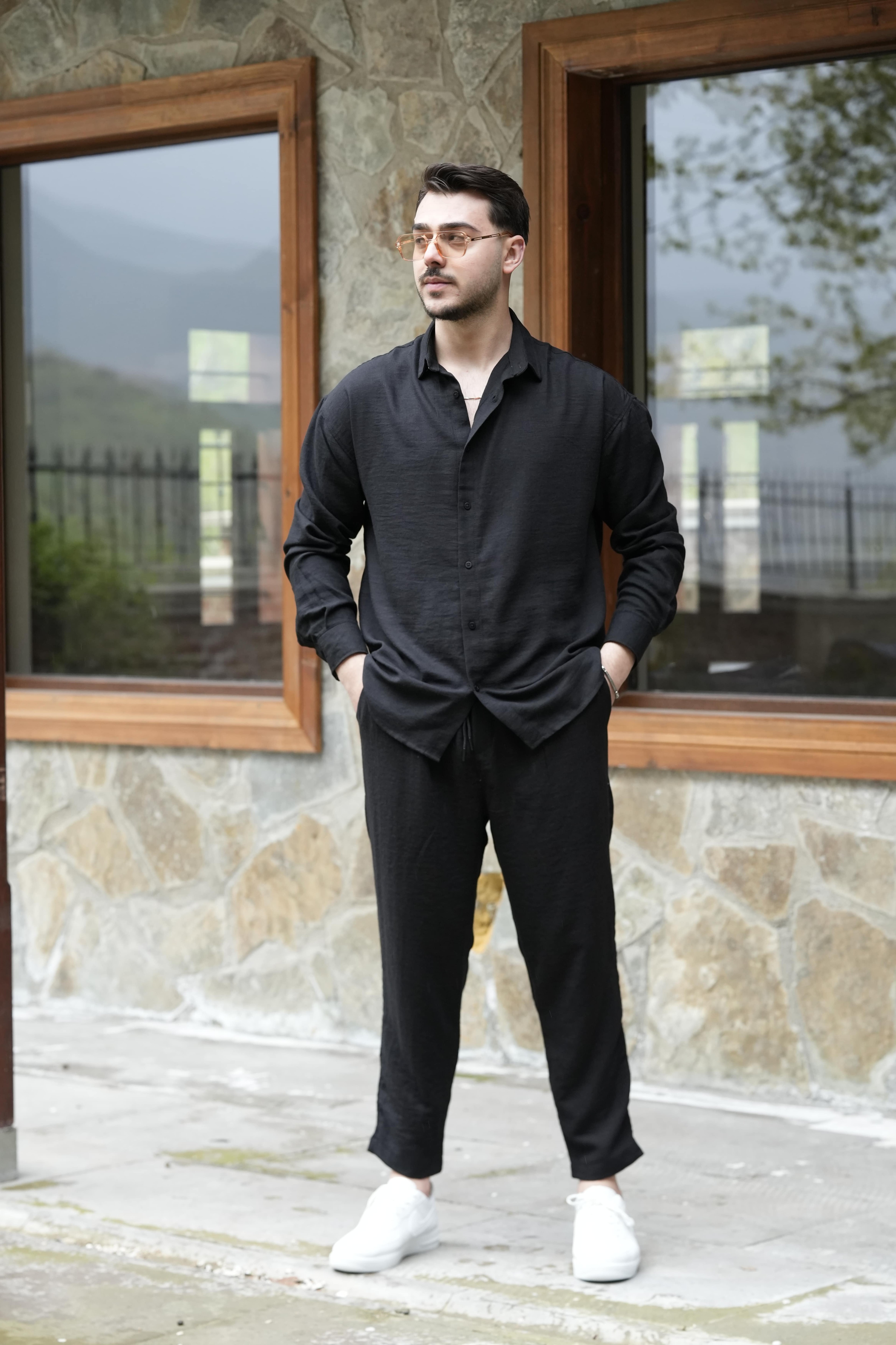 Elit Keten Takım Oversıze - Siyah