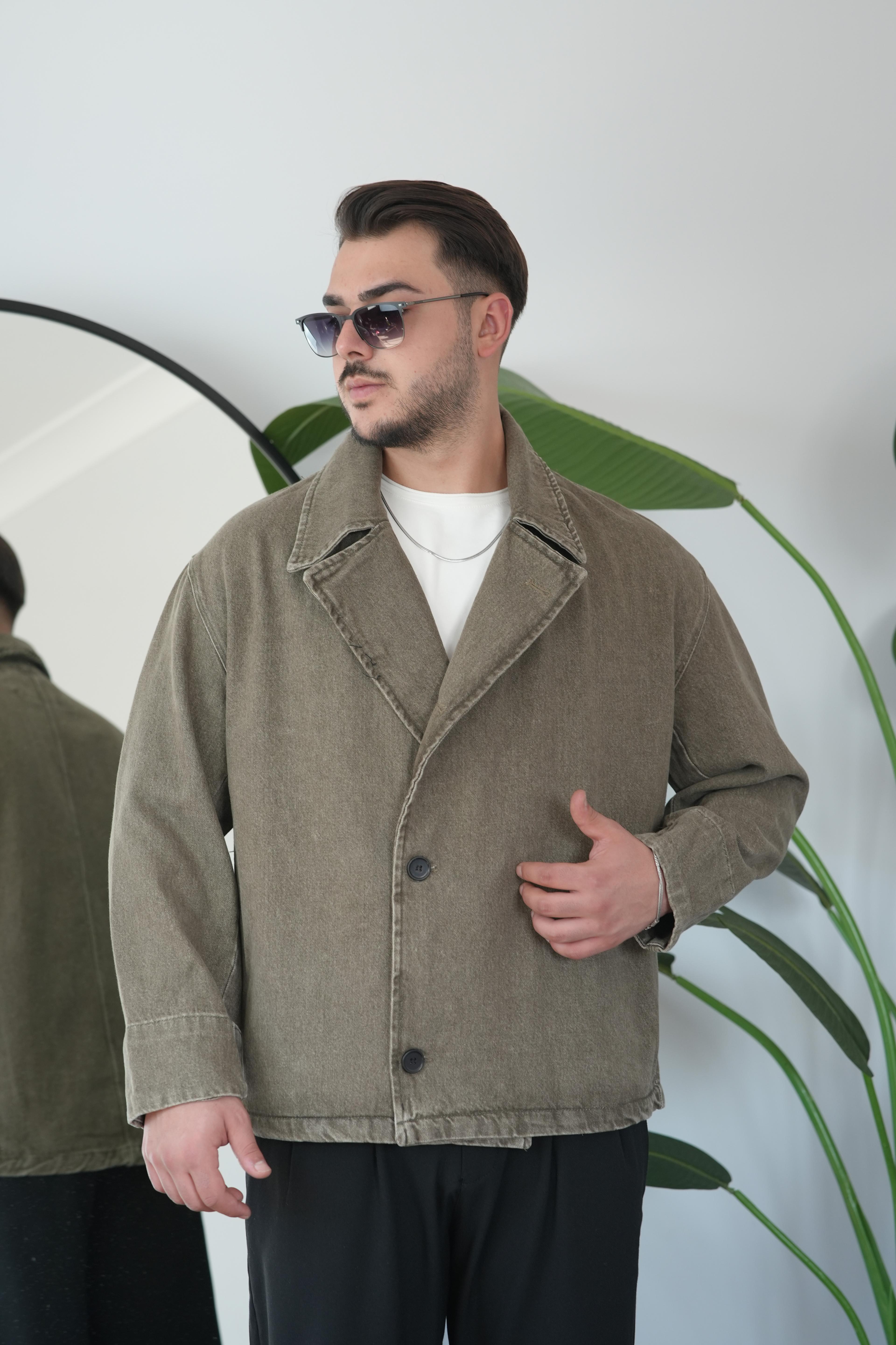 Oversize Kot Ceket - Haki