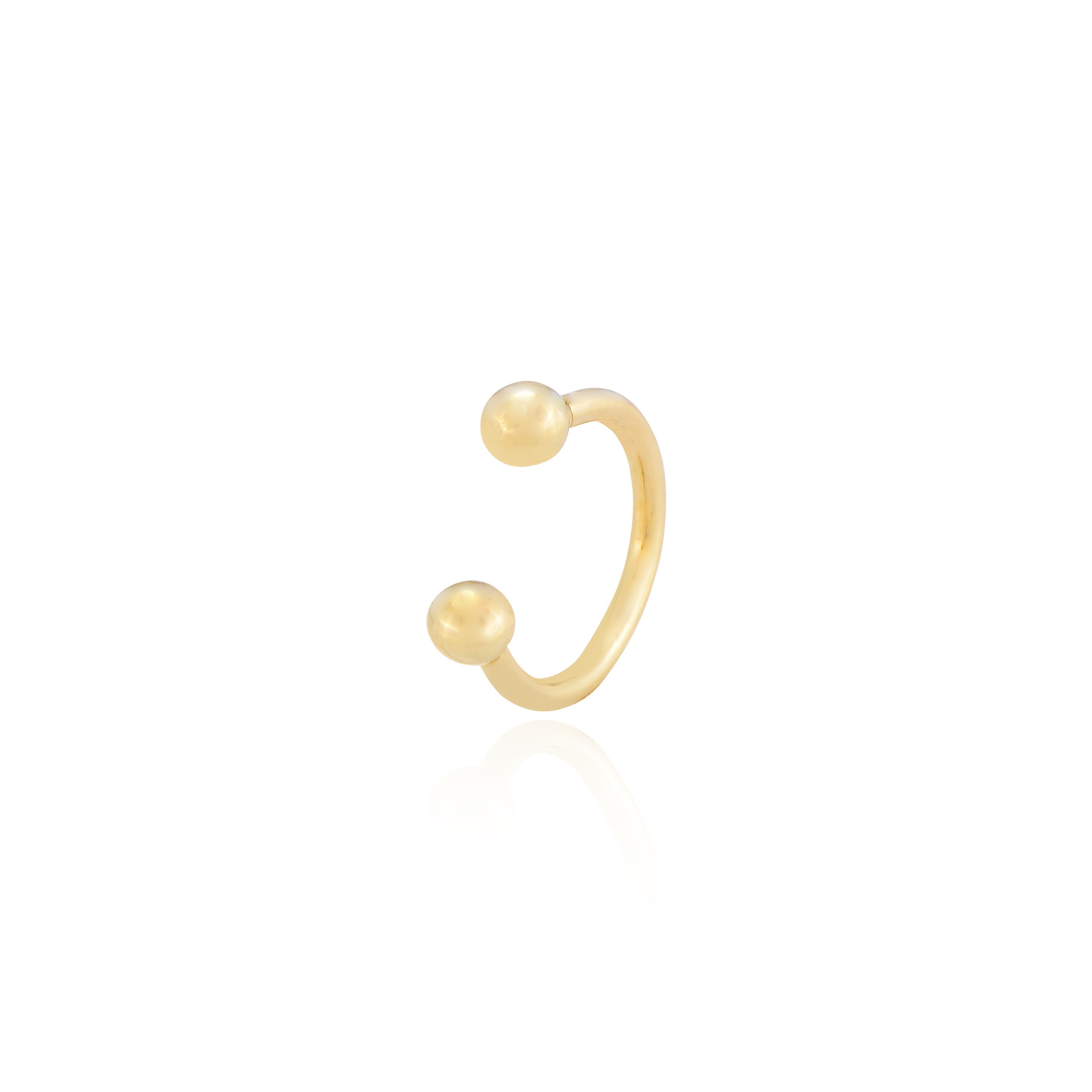 Toplu septum yarım halka piercing