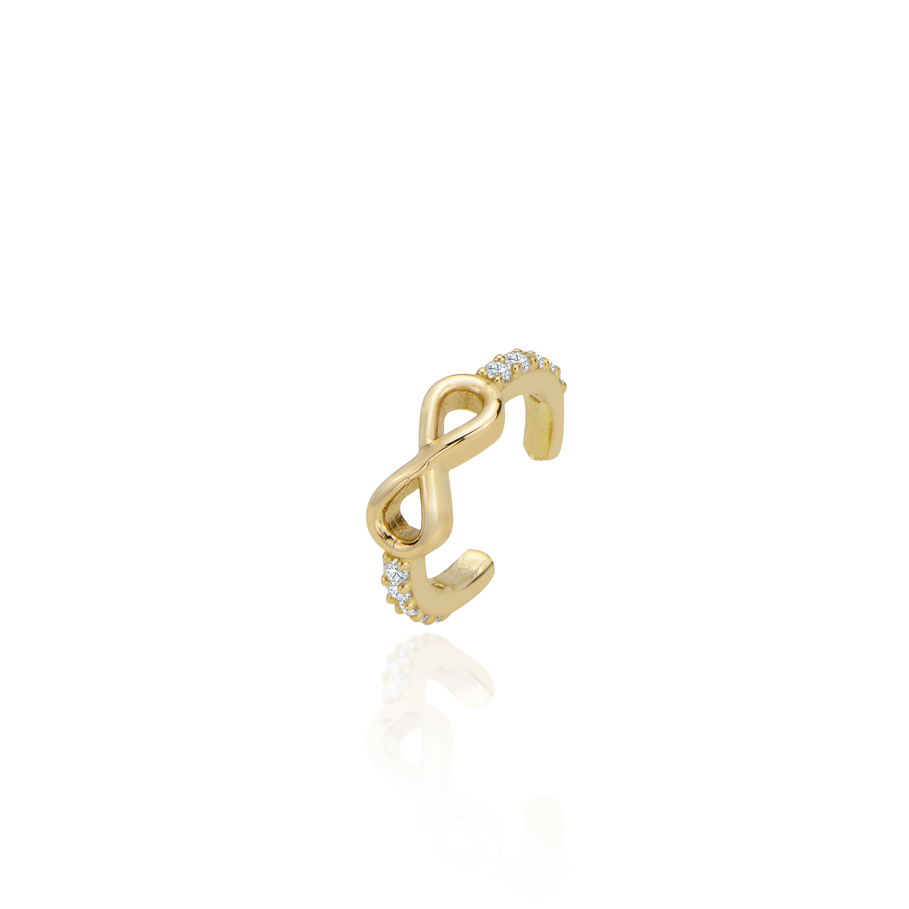 Sonsuzluk taşlı earcuff kıkırdak küpe