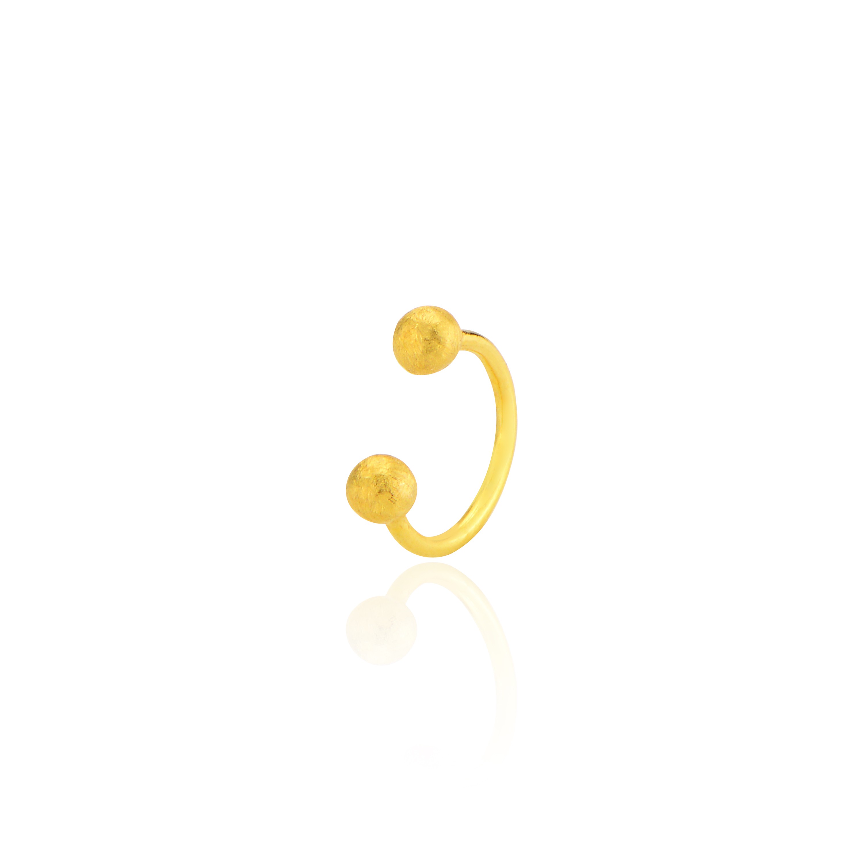 Toplu septum yarım halka piercing