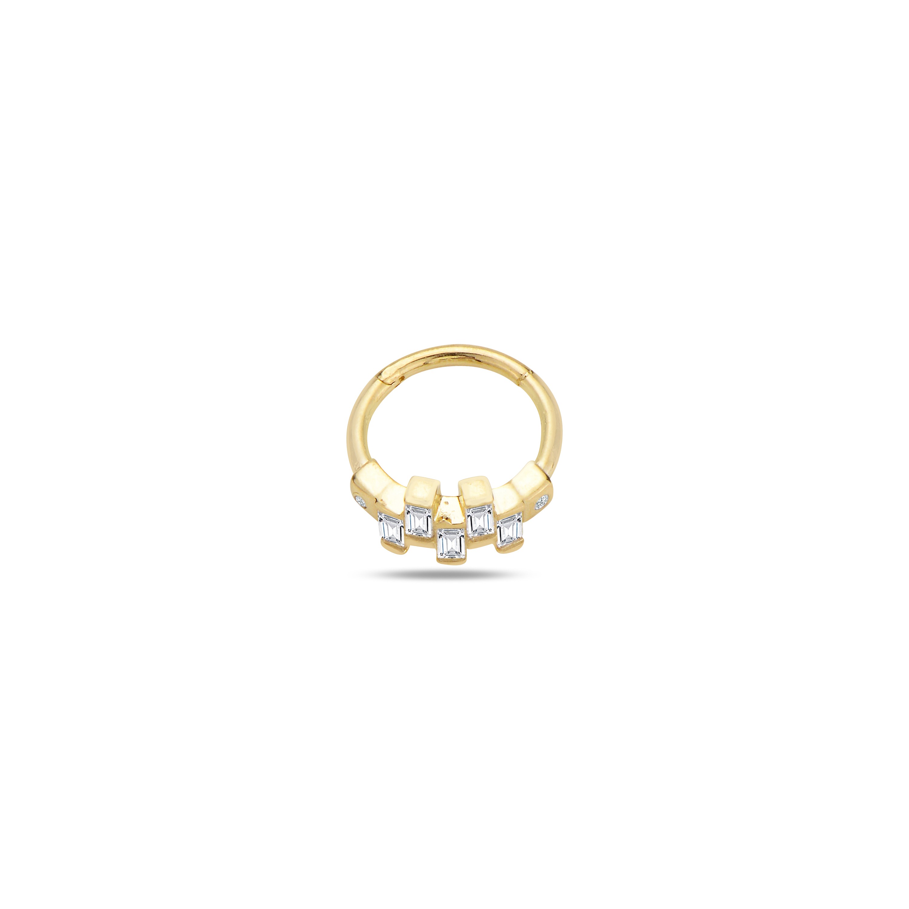 Tasarım baget taşlı helix piercing