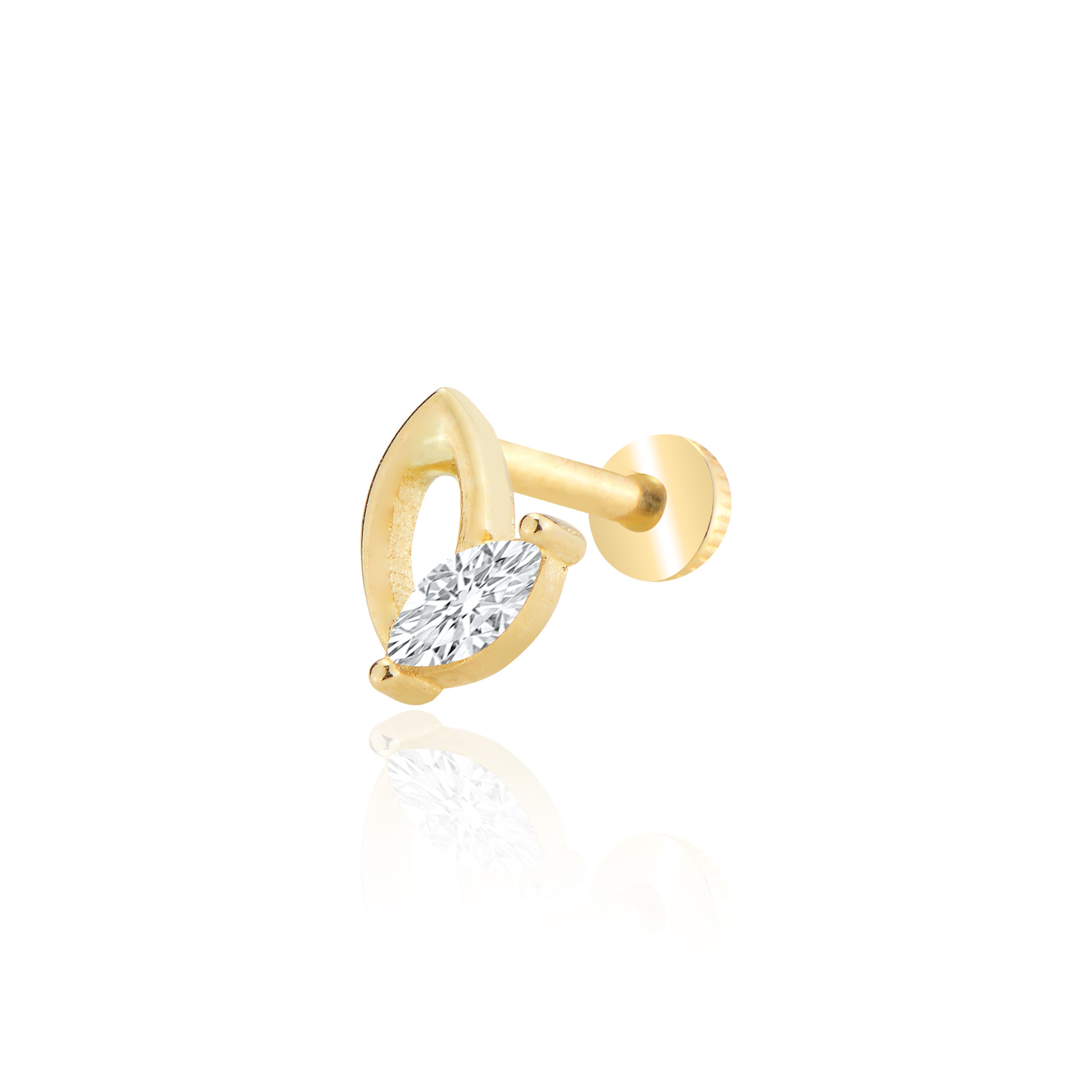 Tasarım markiz taş tragus piercing