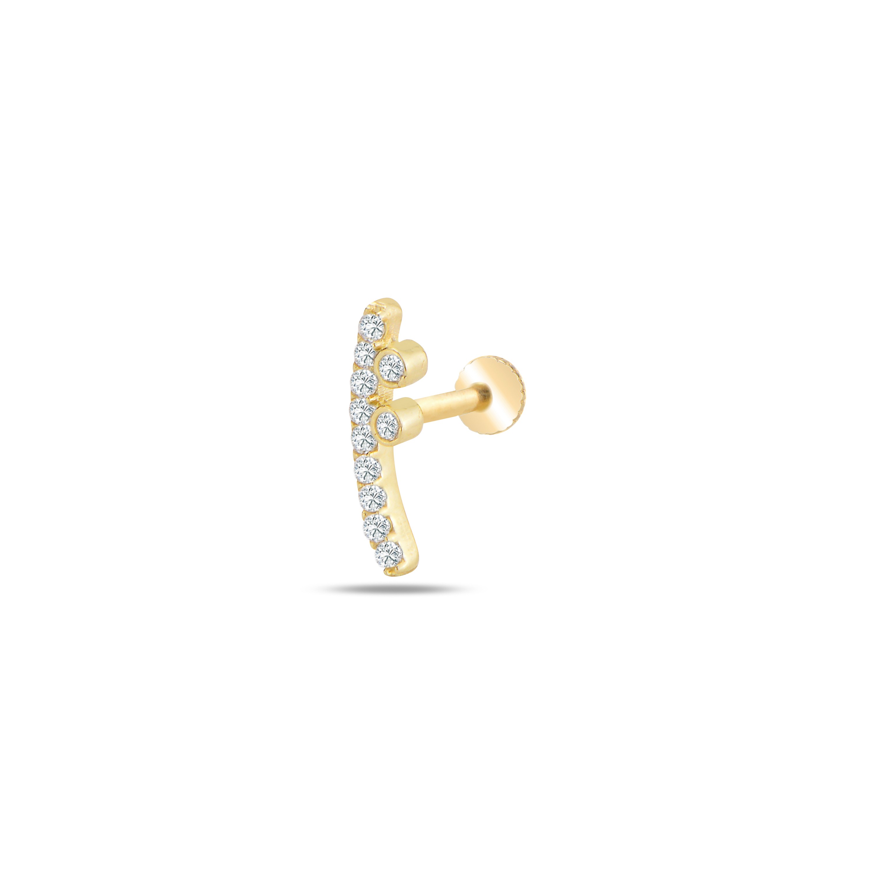 Taşlı tasarım piercing